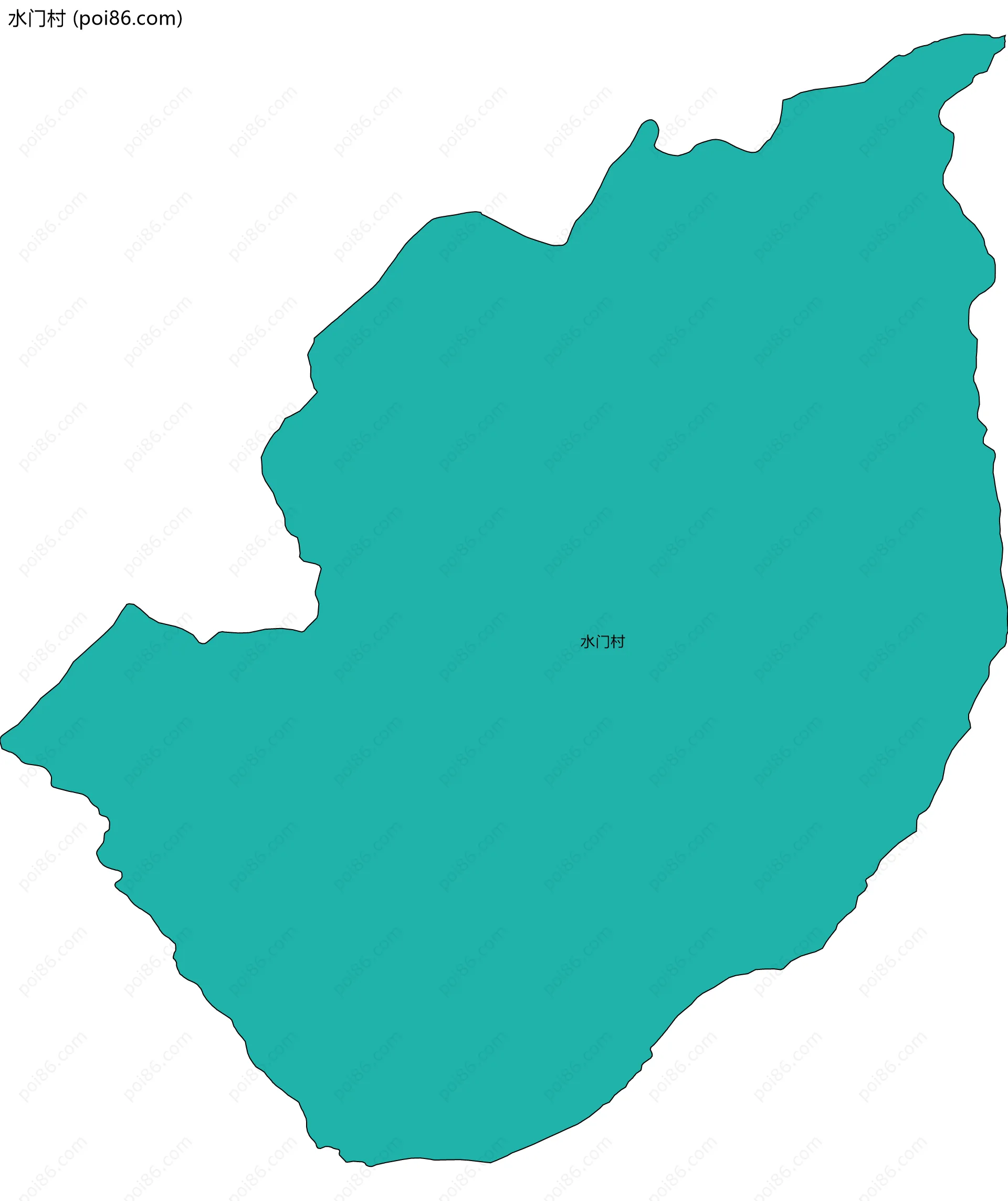 水门村边界地图