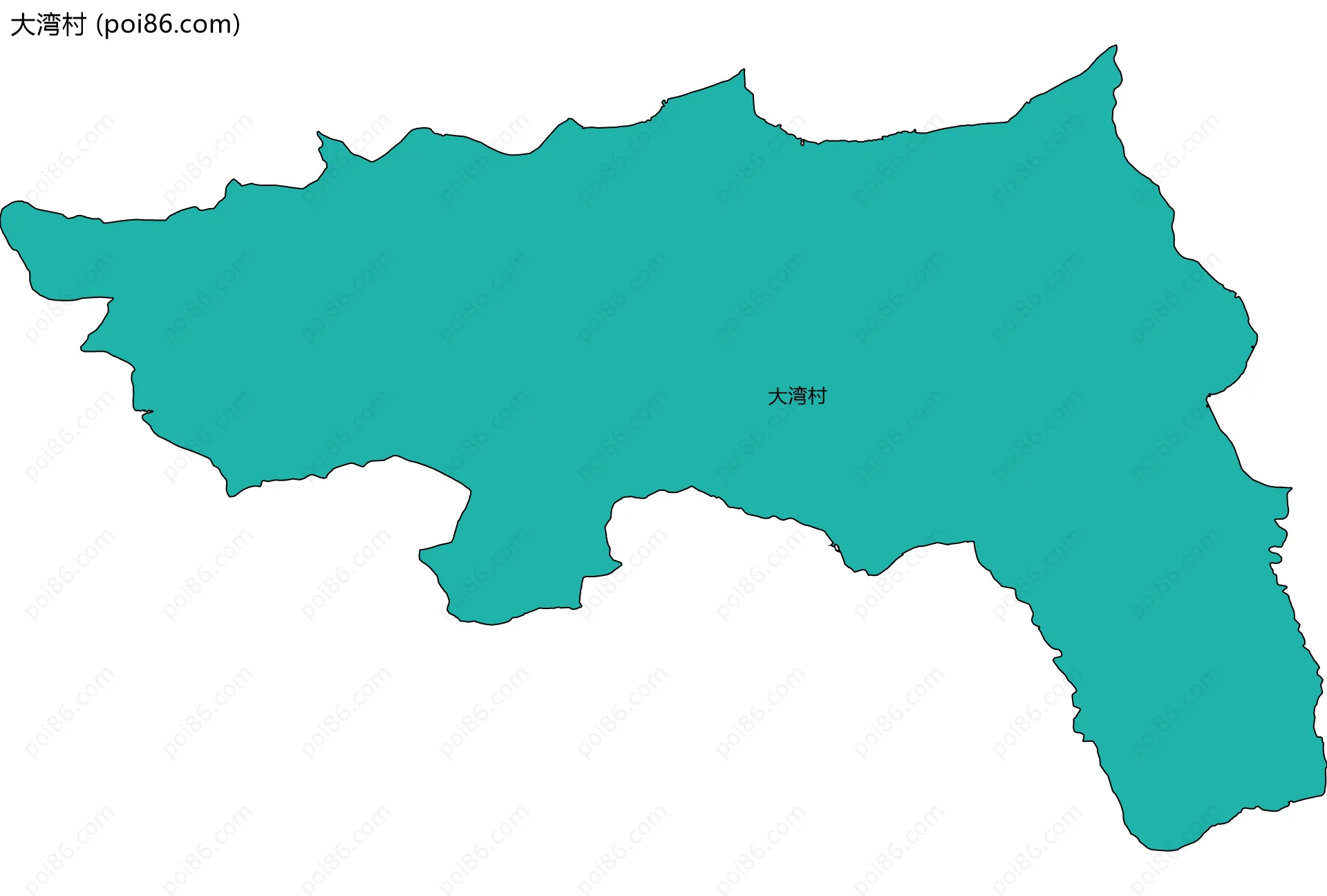 大湾村边界地图