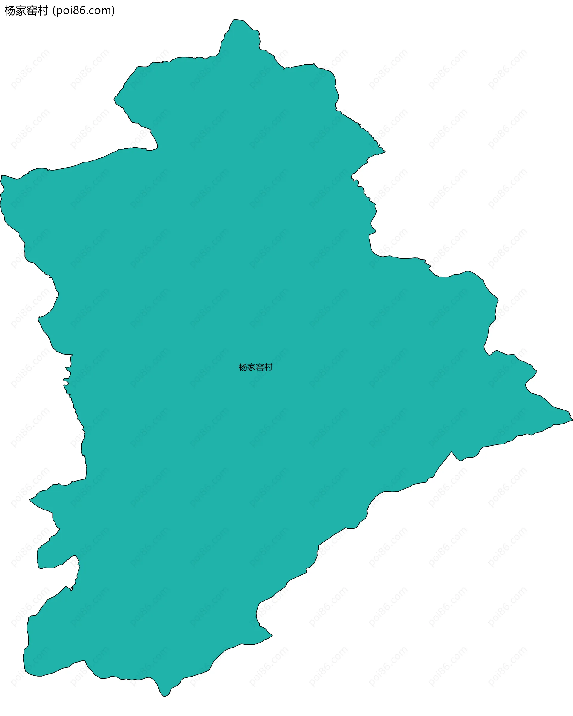 杨家窑村边界地图