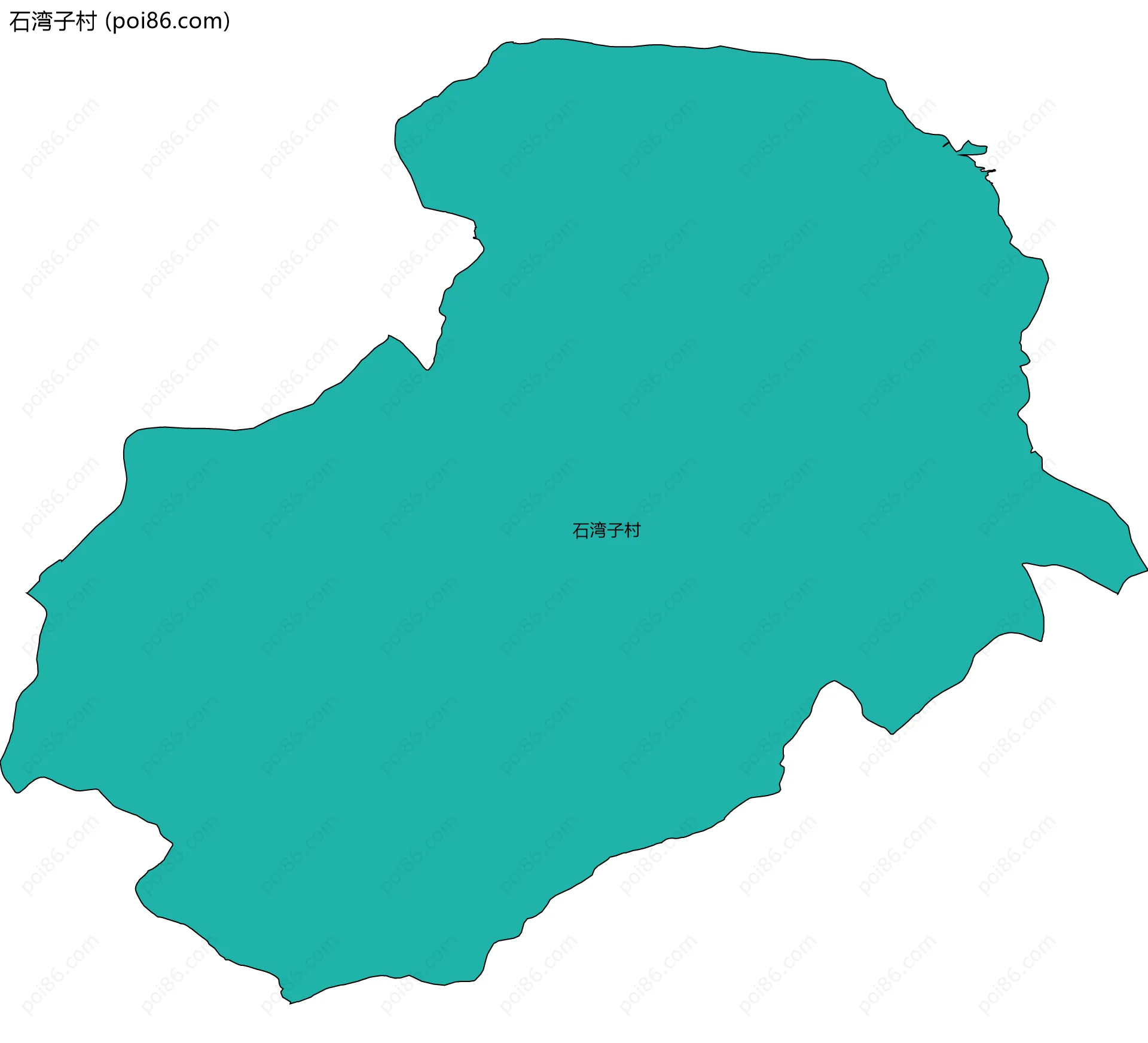 石湾子村边界地图
