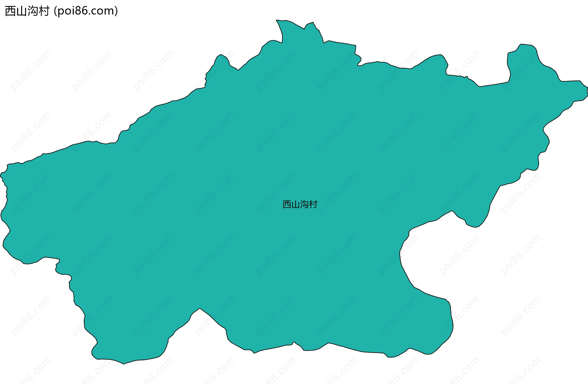 西山沟村边界地图