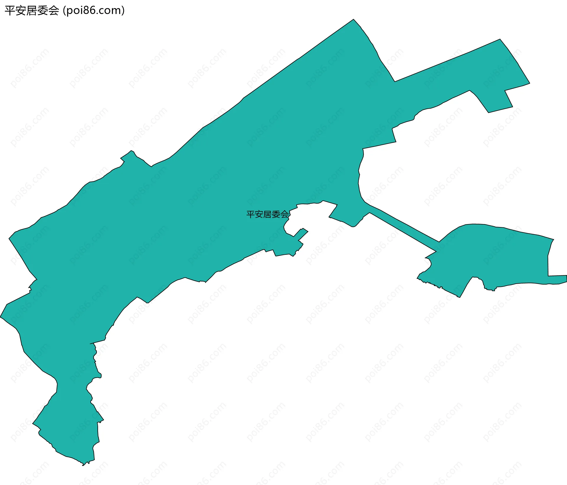 平安居委会边界地图