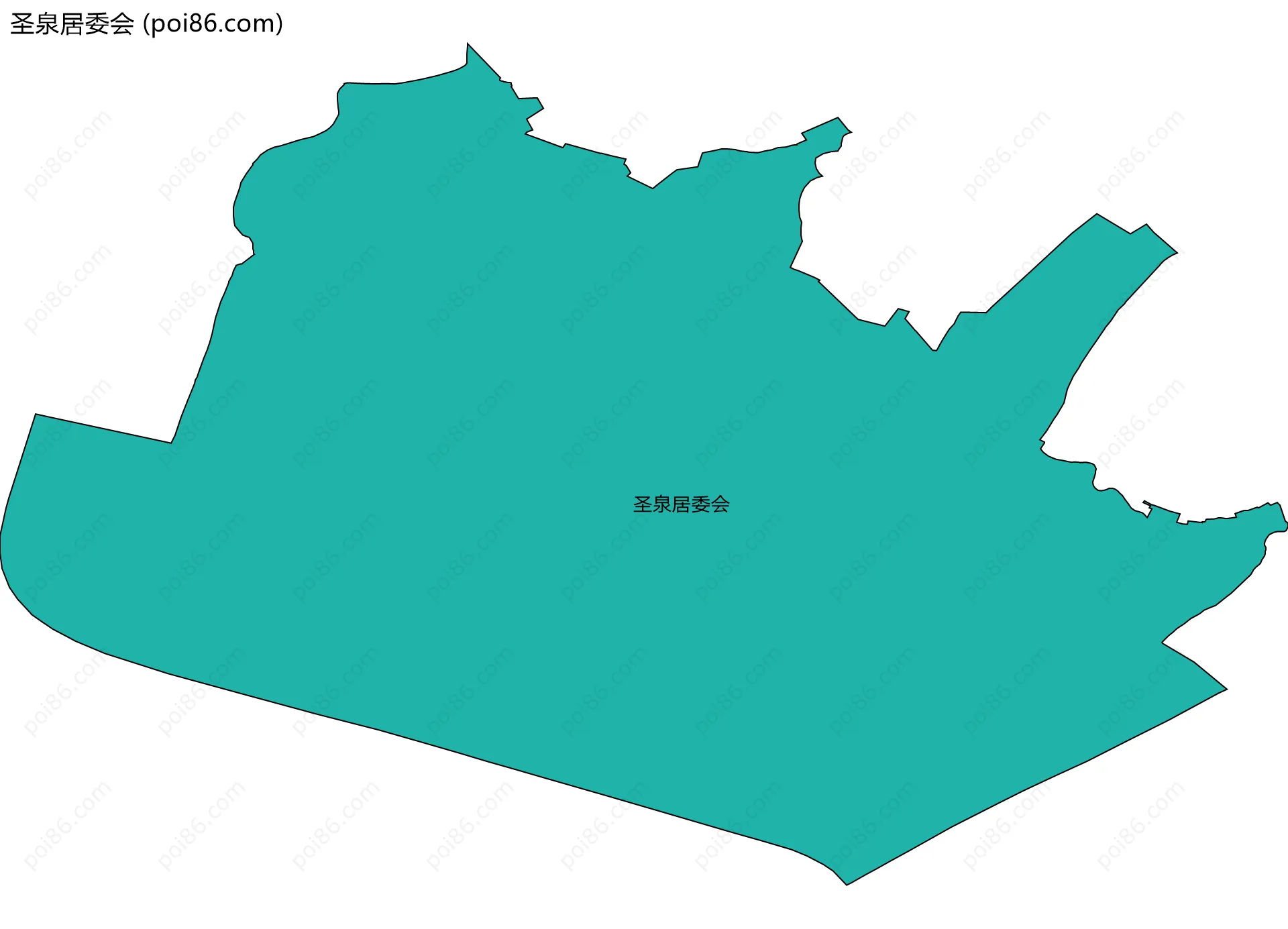 圣泉居委会边界地图