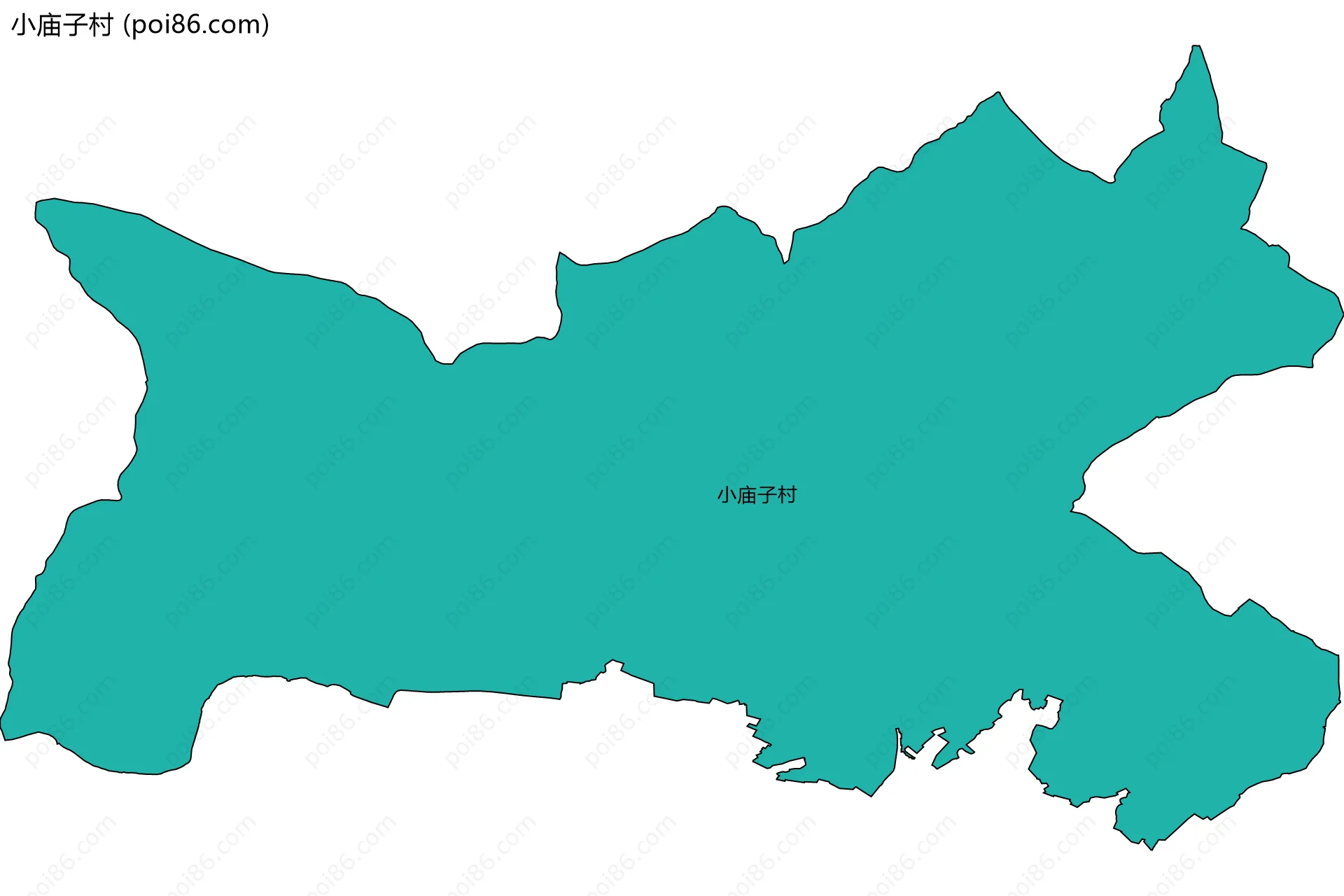 小庙子村边界地图