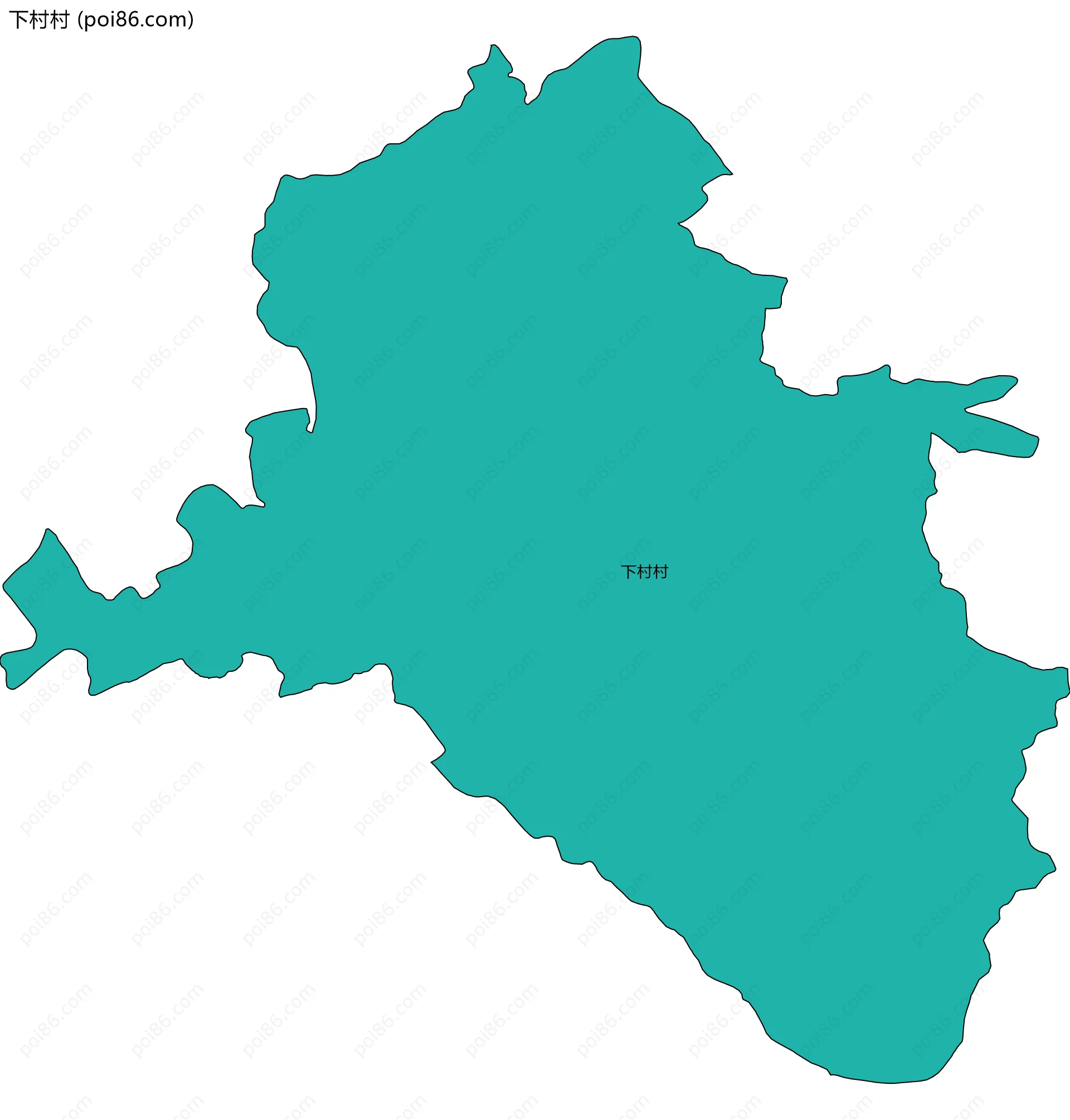下村村边界地图