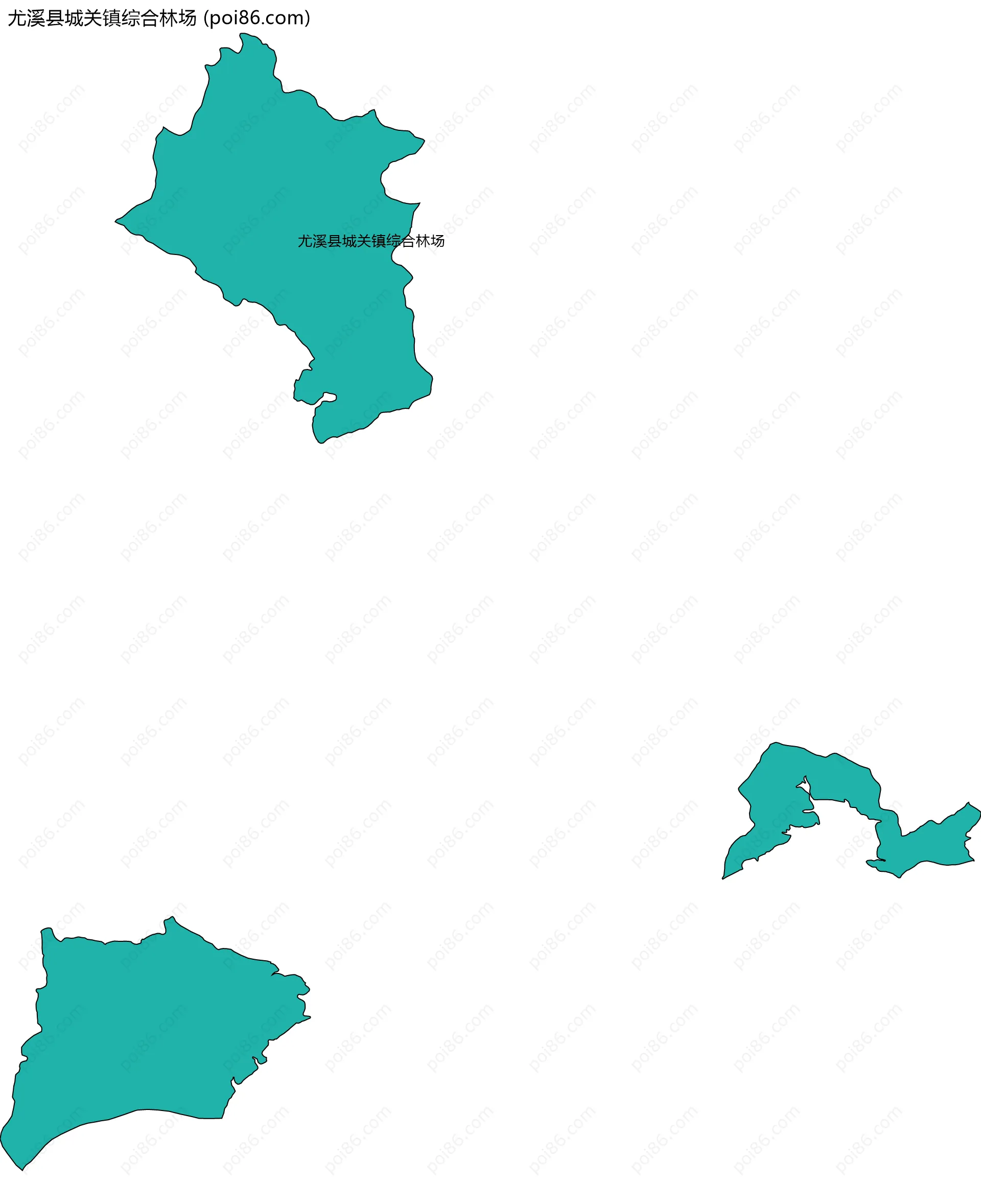 尤溪县城关镇综合林场边界地图