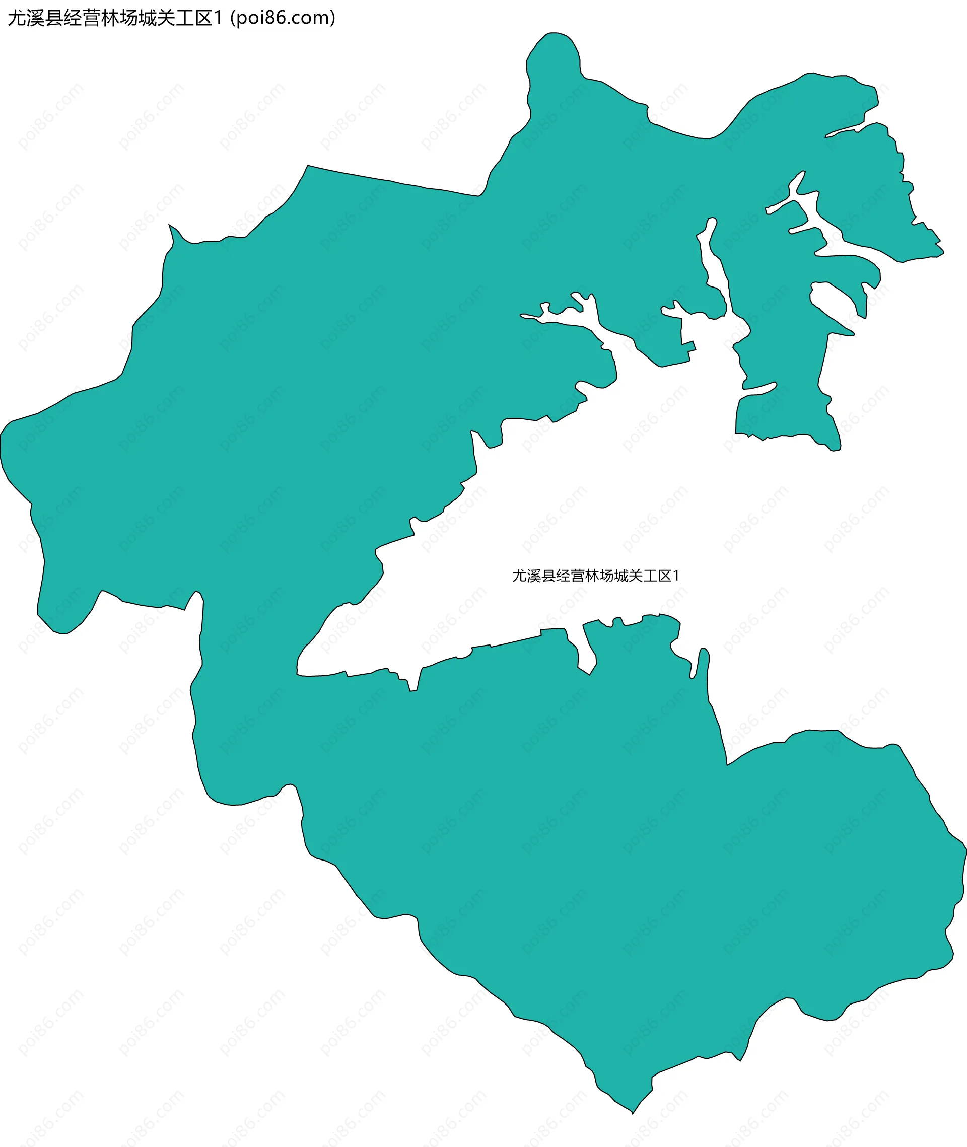 尤溪县经营林场城关工区1边界地图