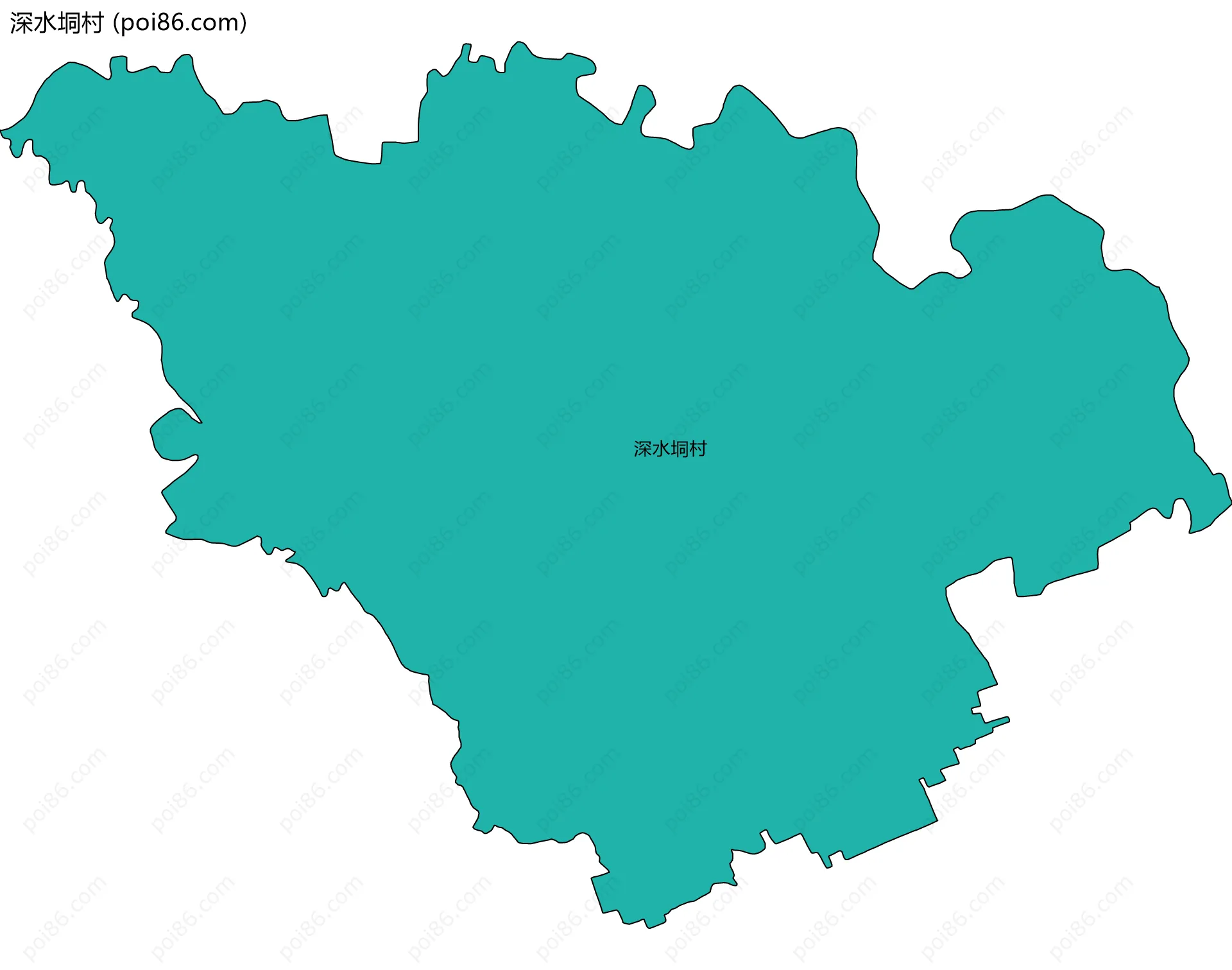 深水垌村边界地图