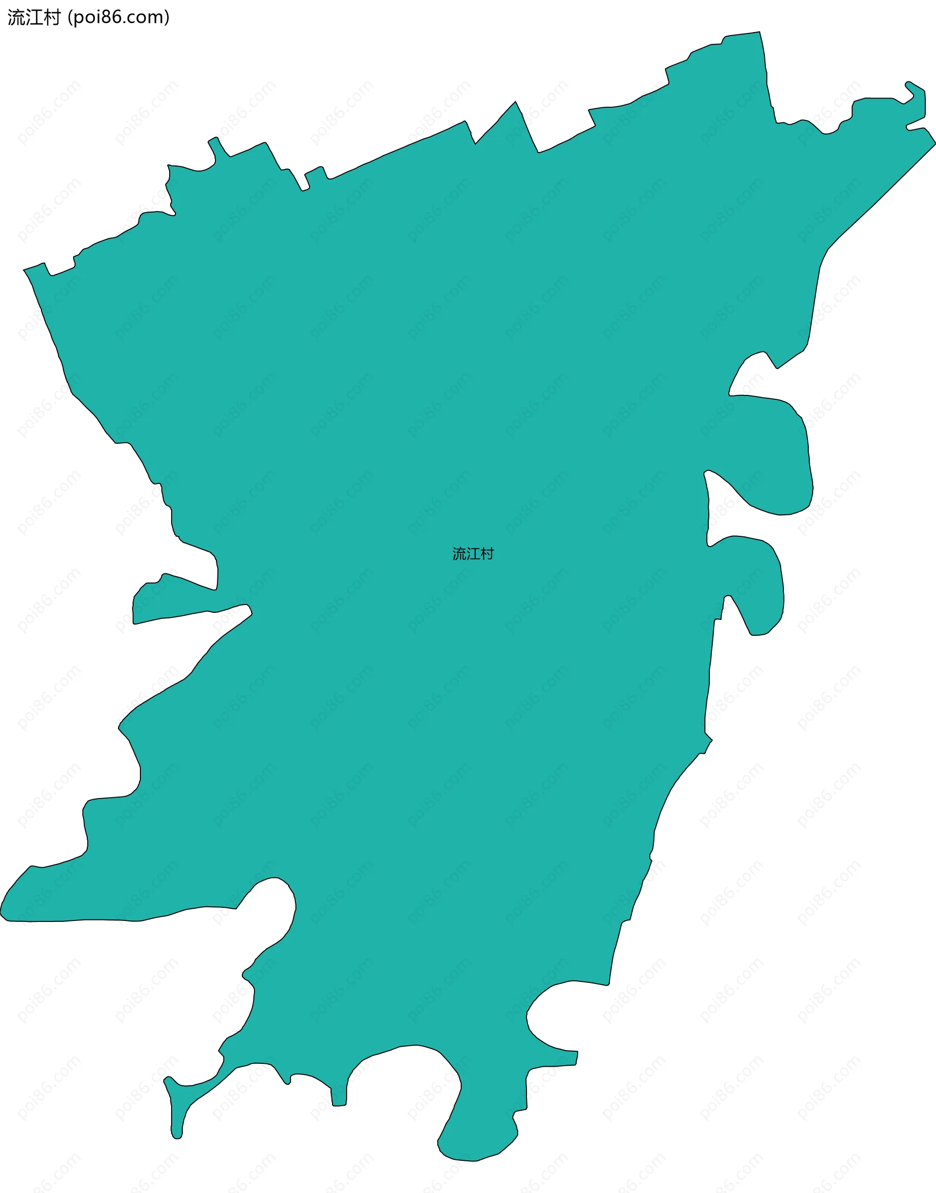 流江村边界地图