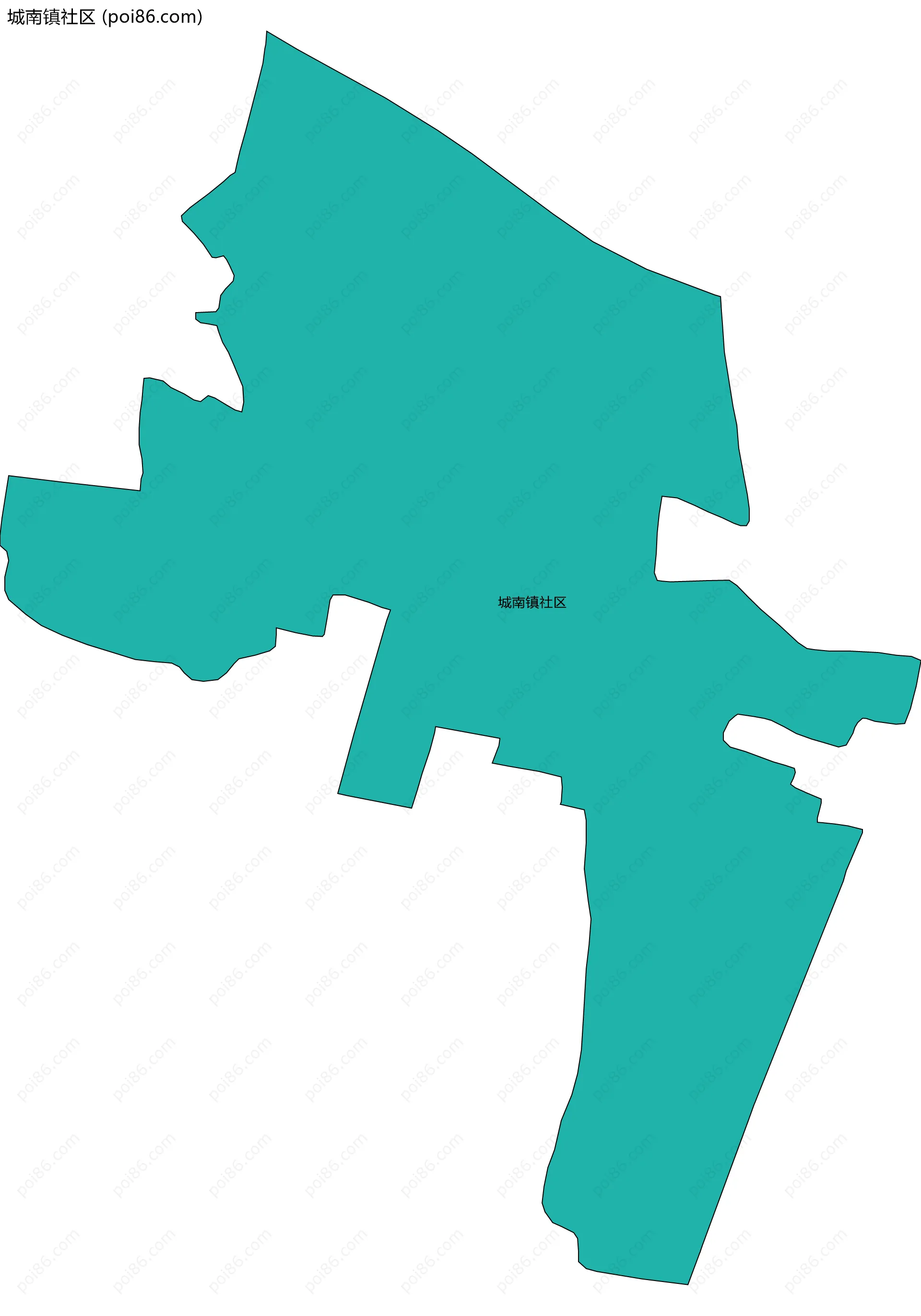 城南镇社区边界地图
