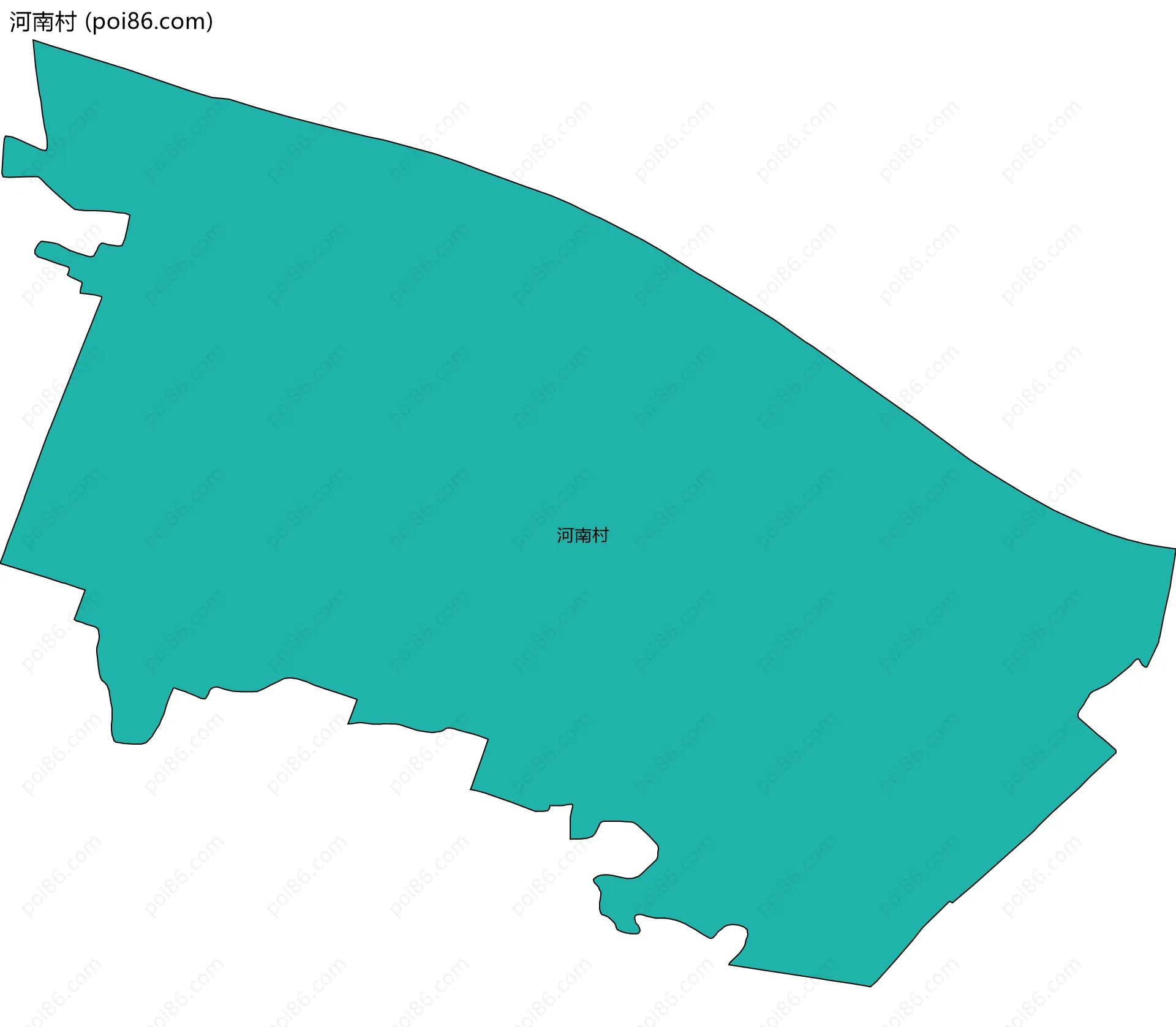河南村边界地图