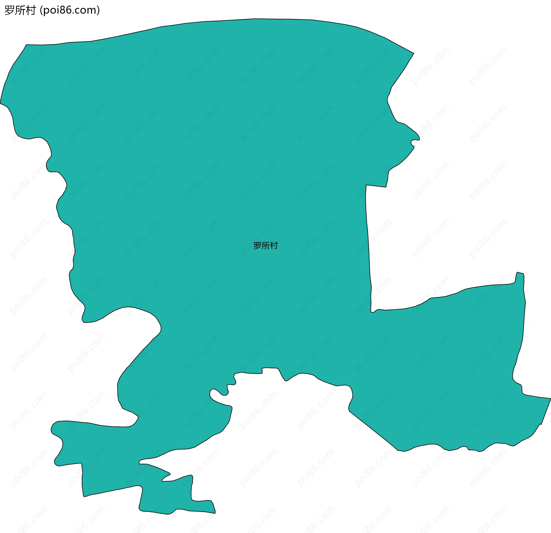 罗所村边界地图