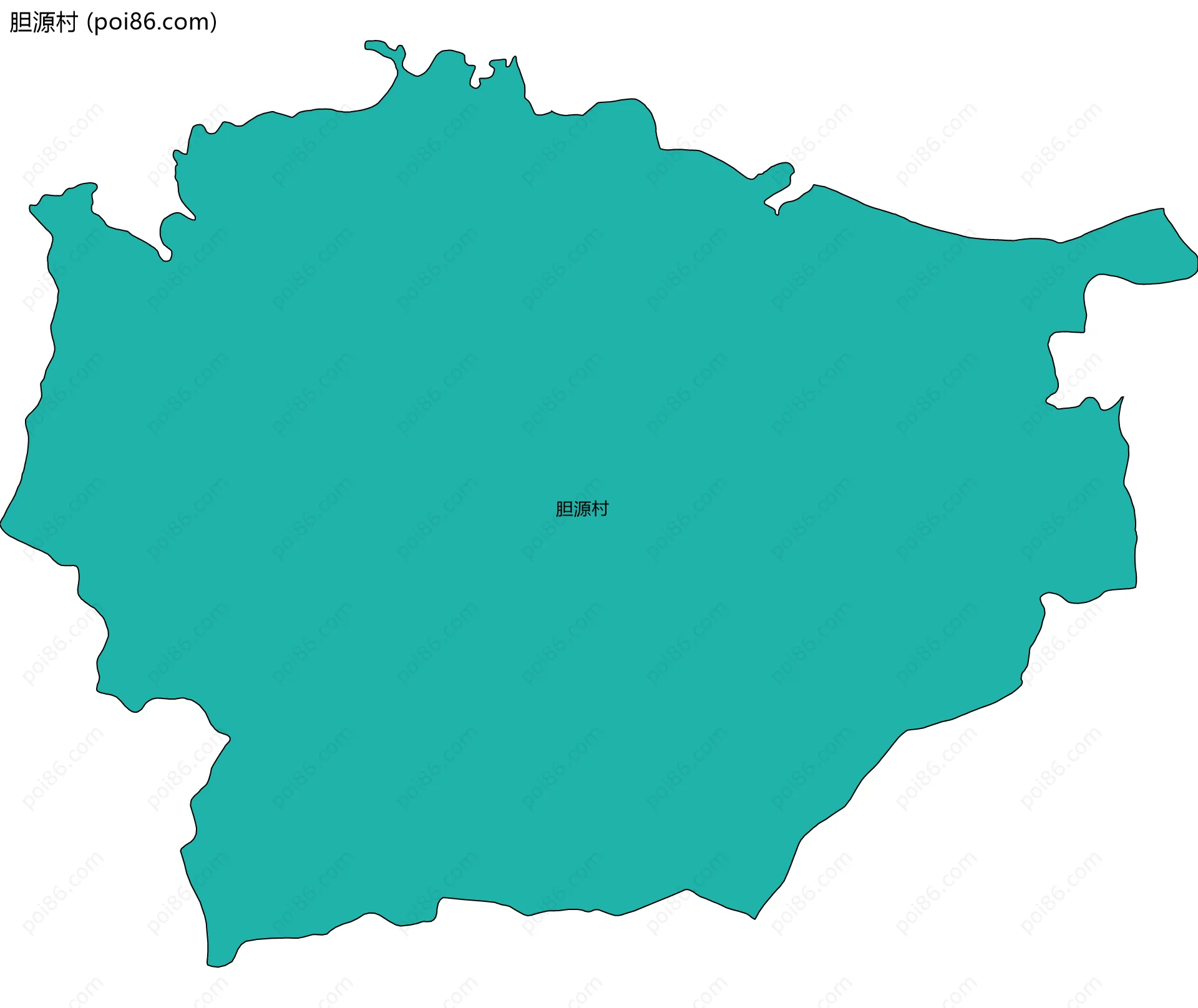 胆源村边界地图