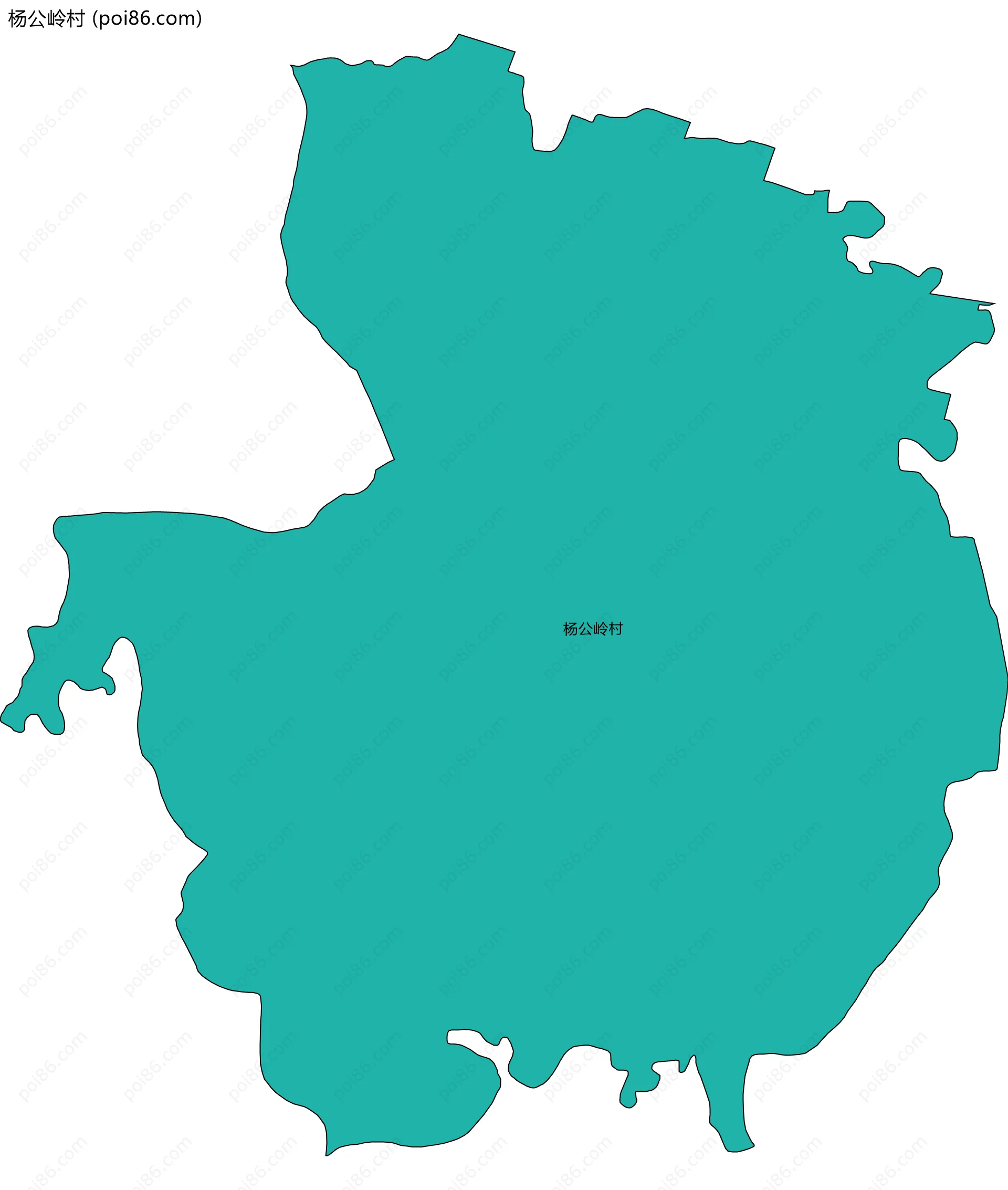 杨公岭村边界地图