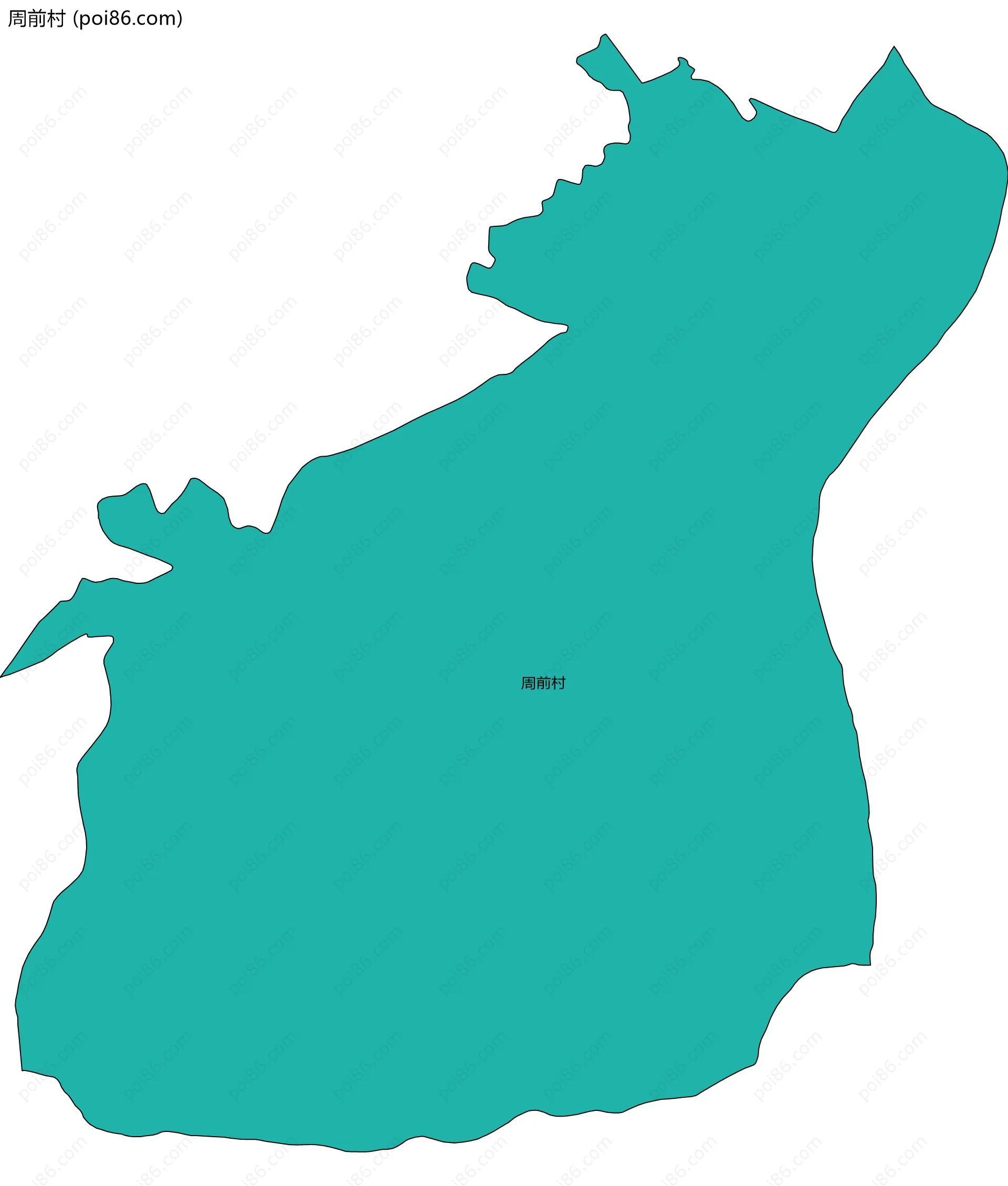 周前村边界地图