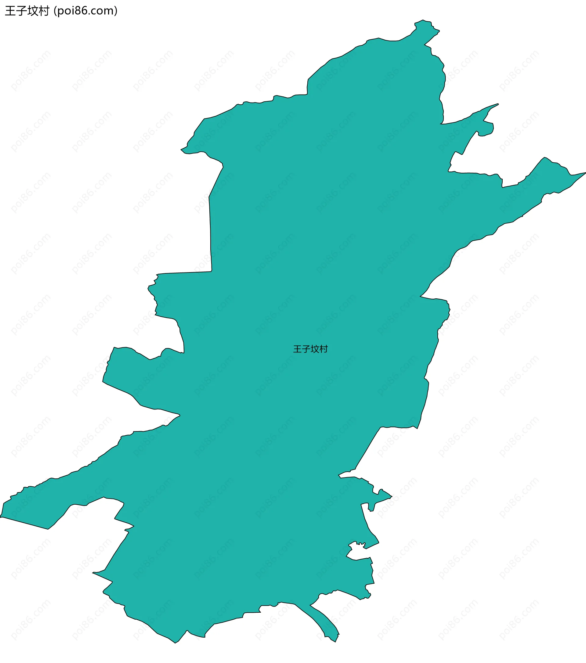 王子坟村边界地图
