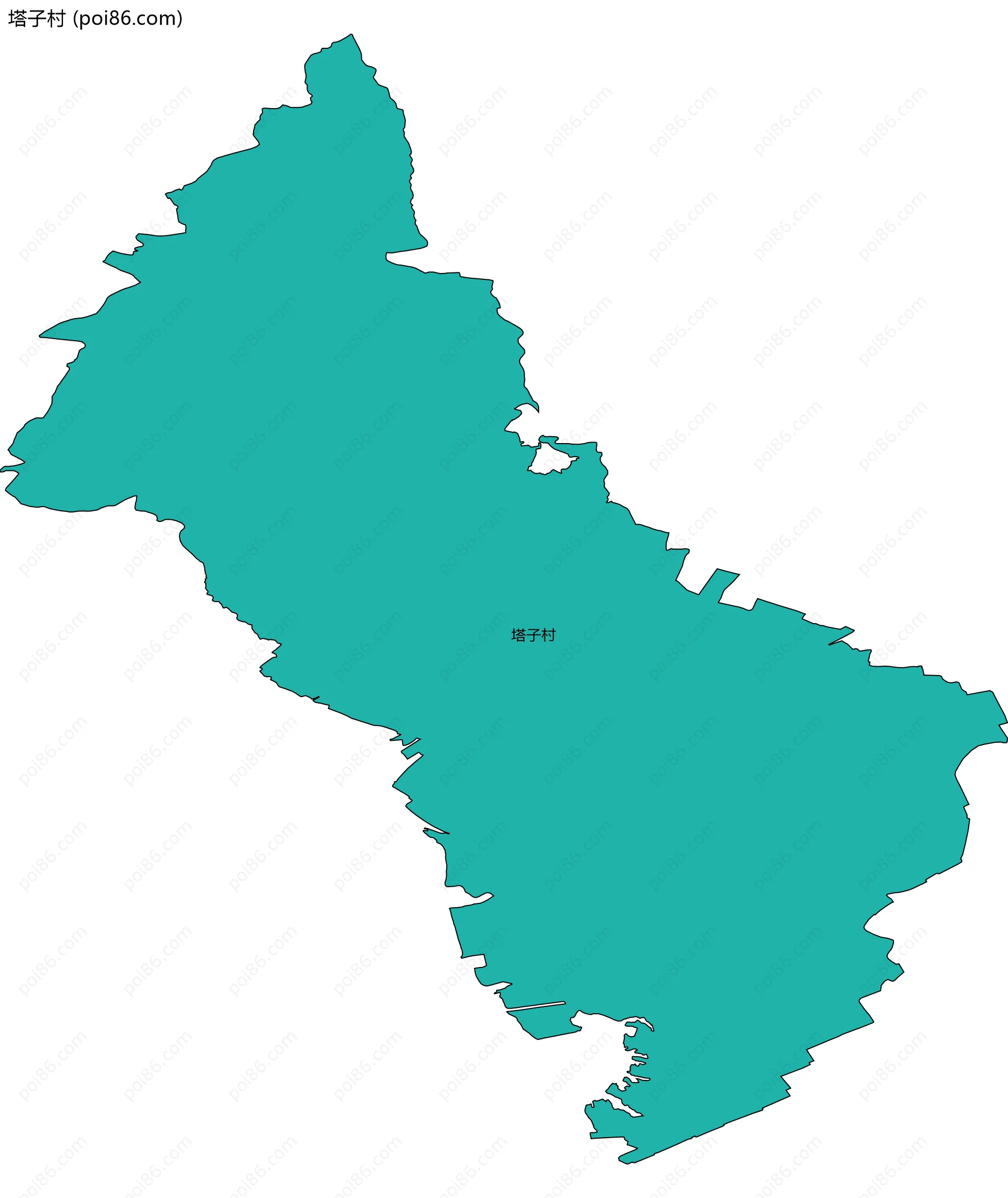 塔子村边界地图