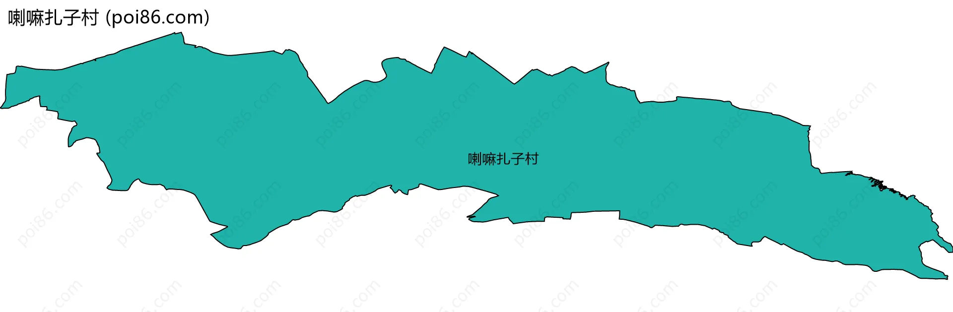 喇嘛扎子村边界地图