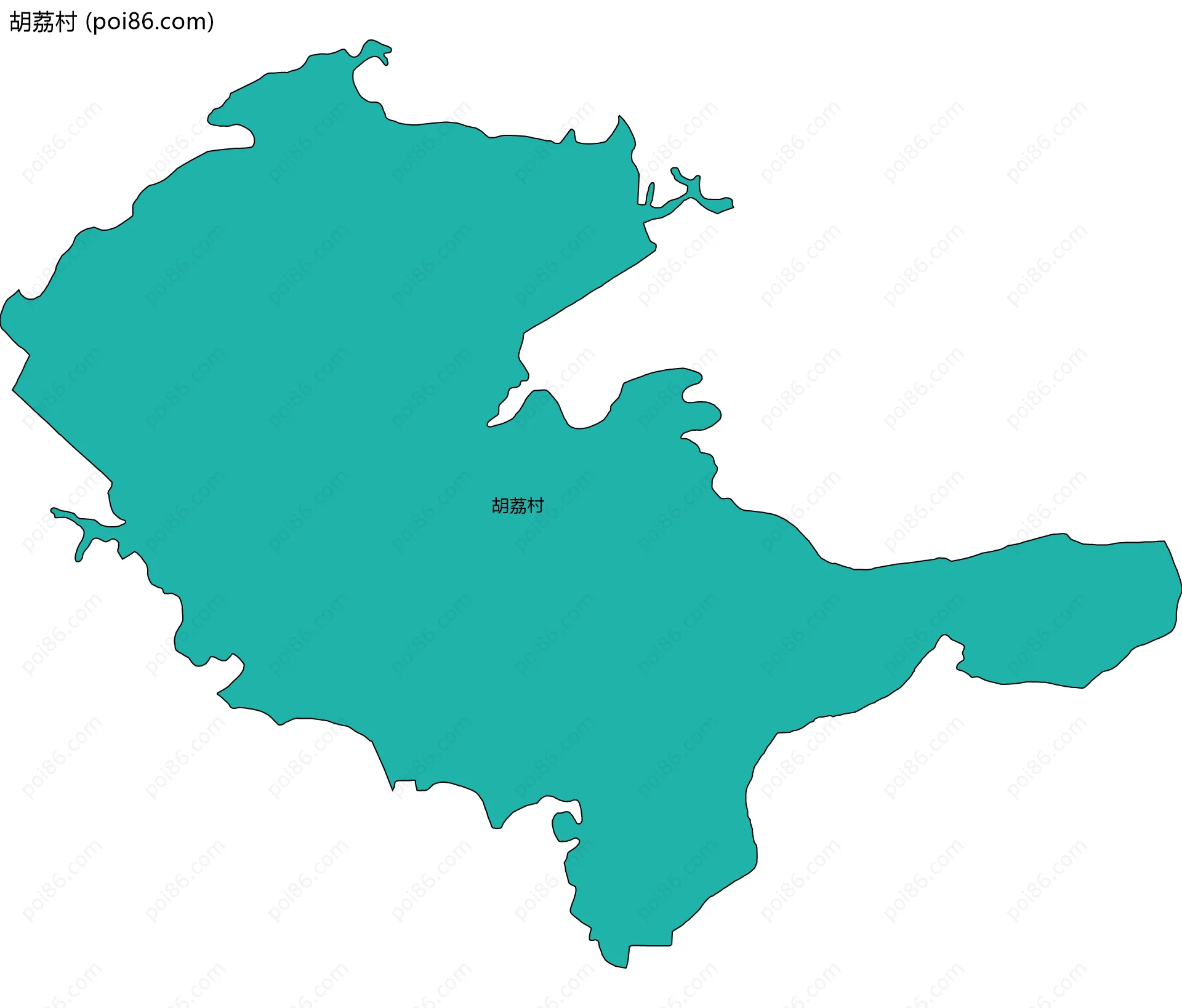 胡荔村边界地图