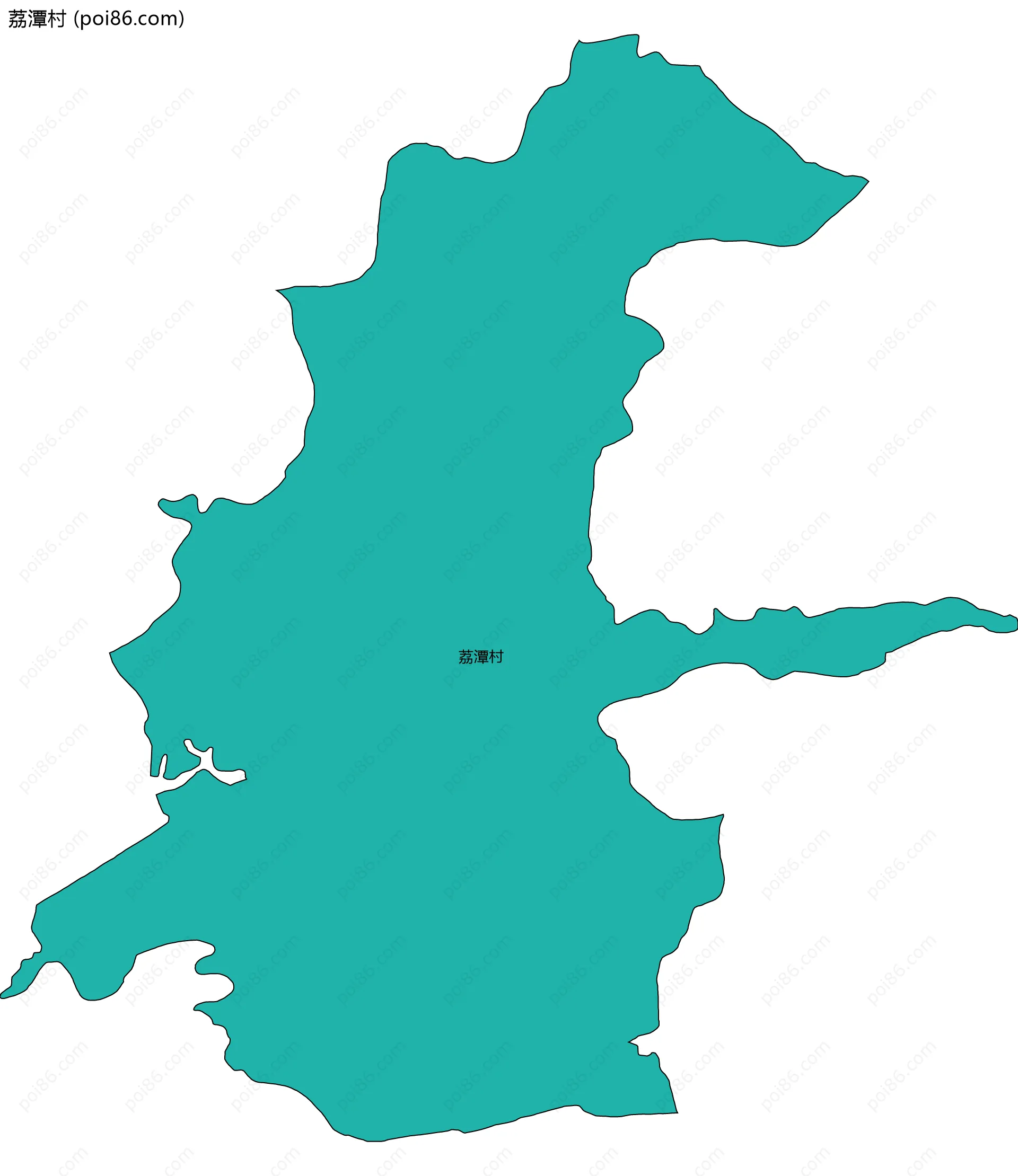 荔潭村边界地图