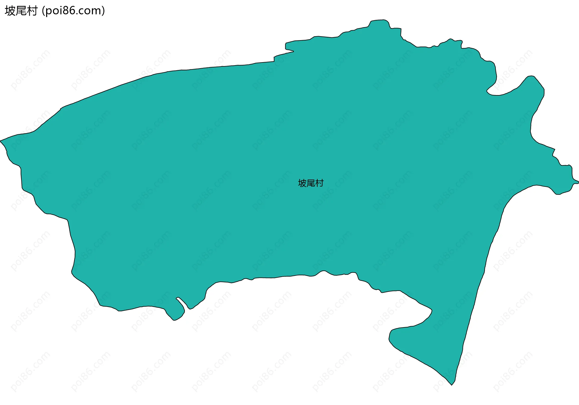 坡尾村边界地图