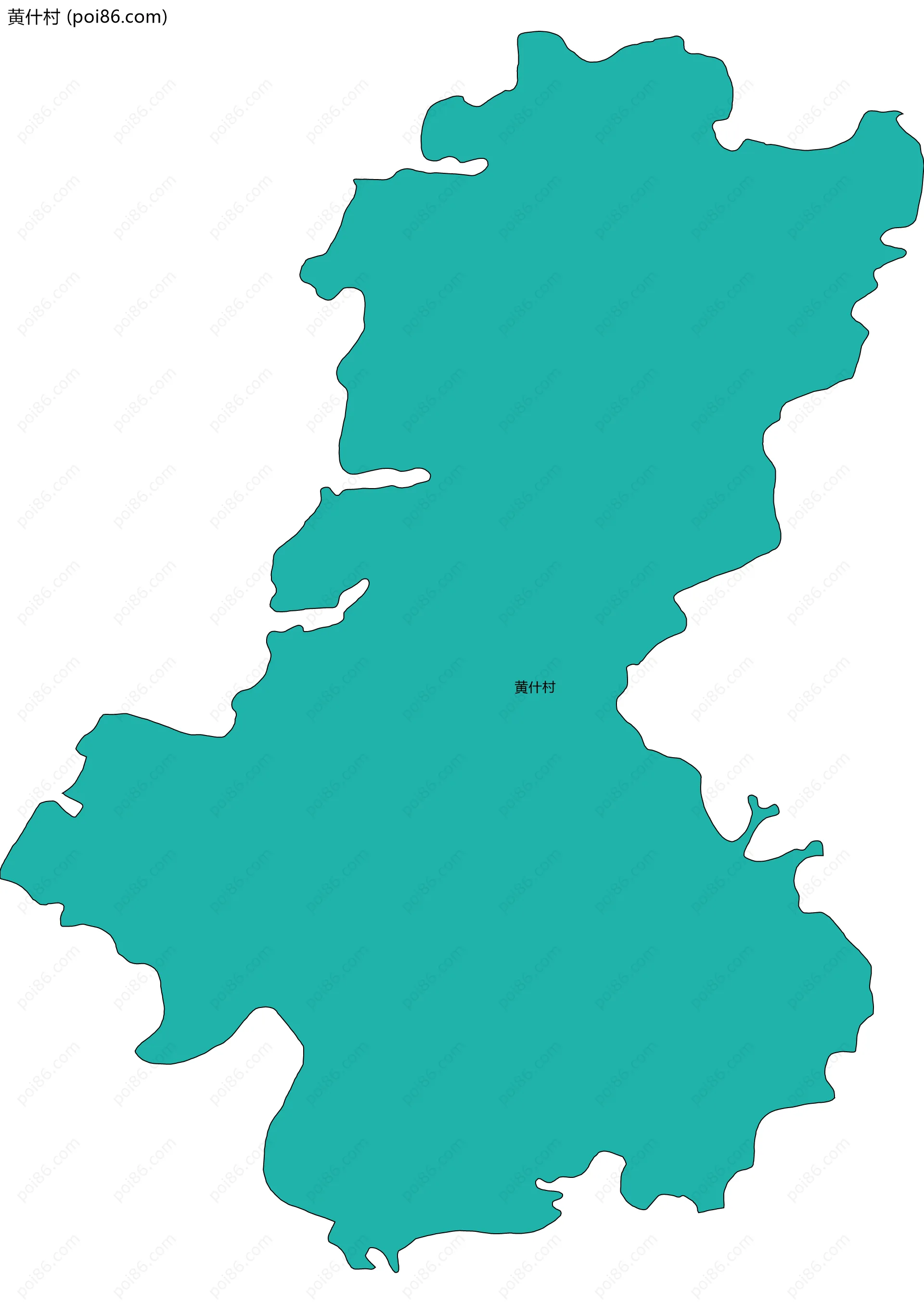 黄什村边界地图