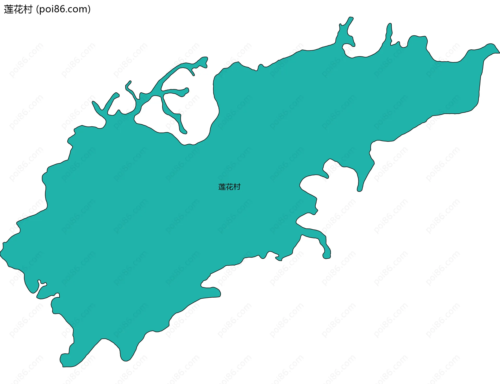 莲花村边界地图