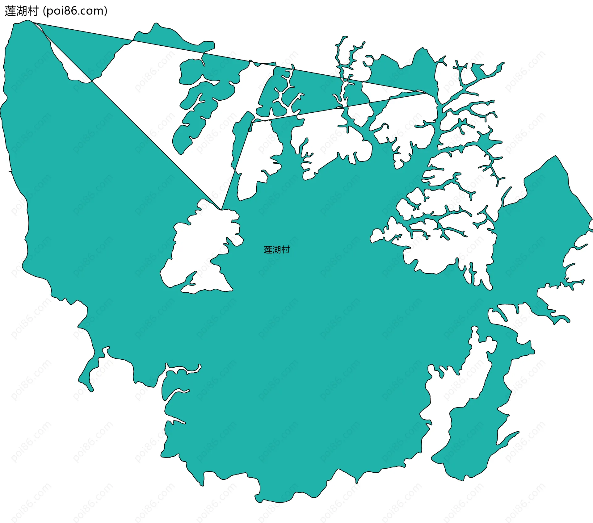 莲湖村边界地图