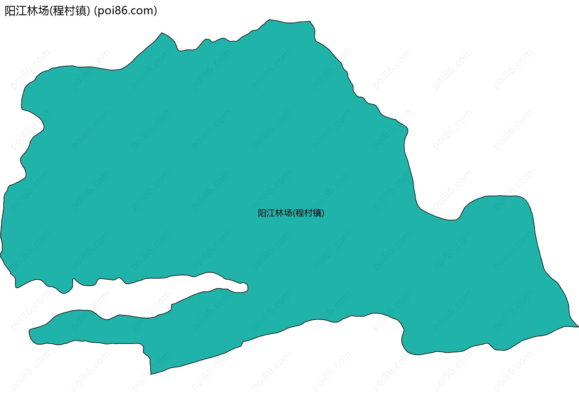 阳江林场(程村镇)边界地图