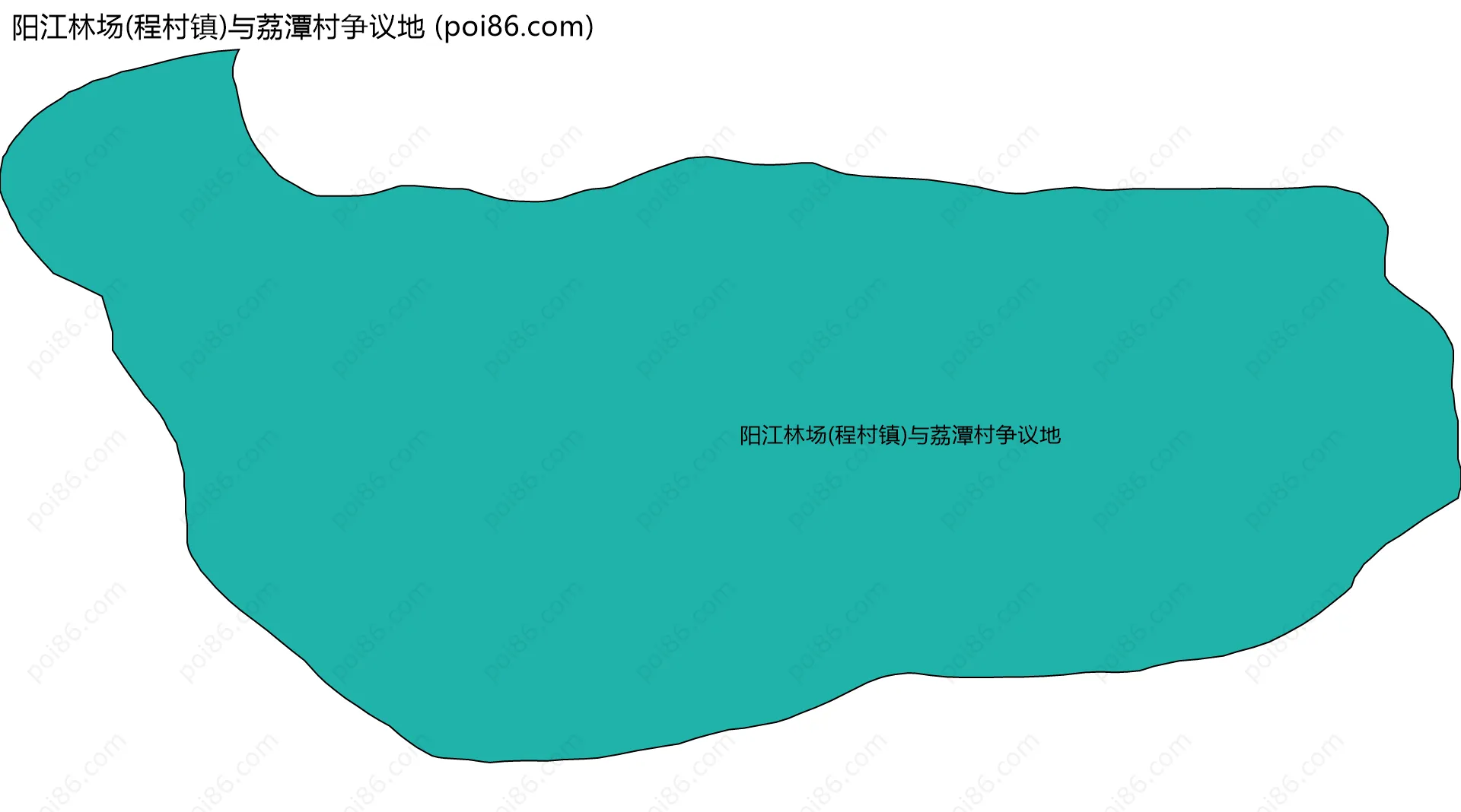 阳江林场(程村镇)与荔潭村争议地边界地图