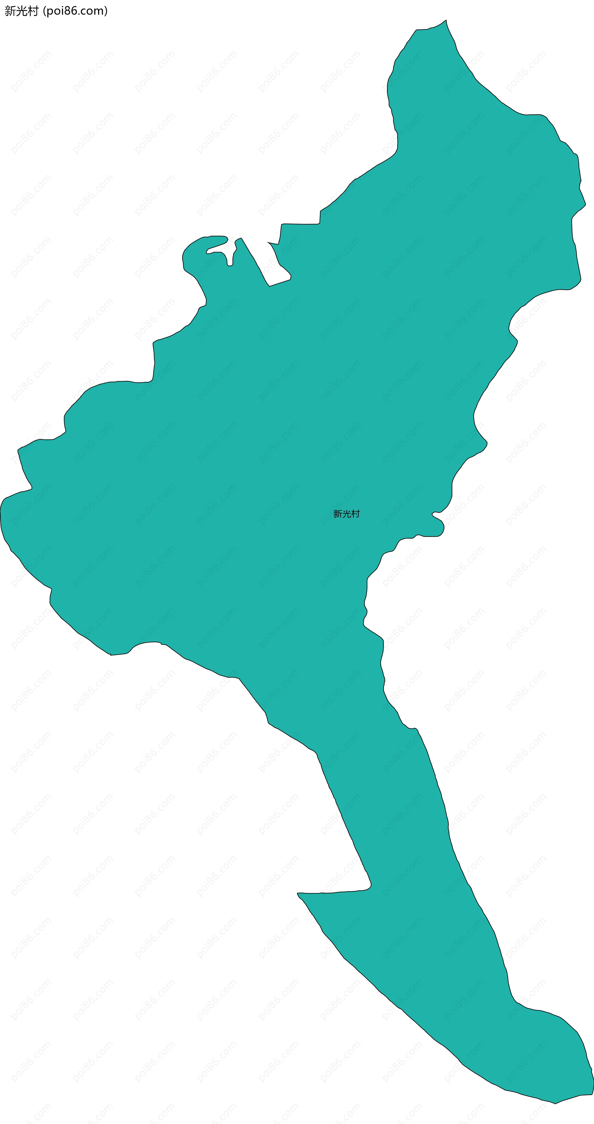 新光村边界地图