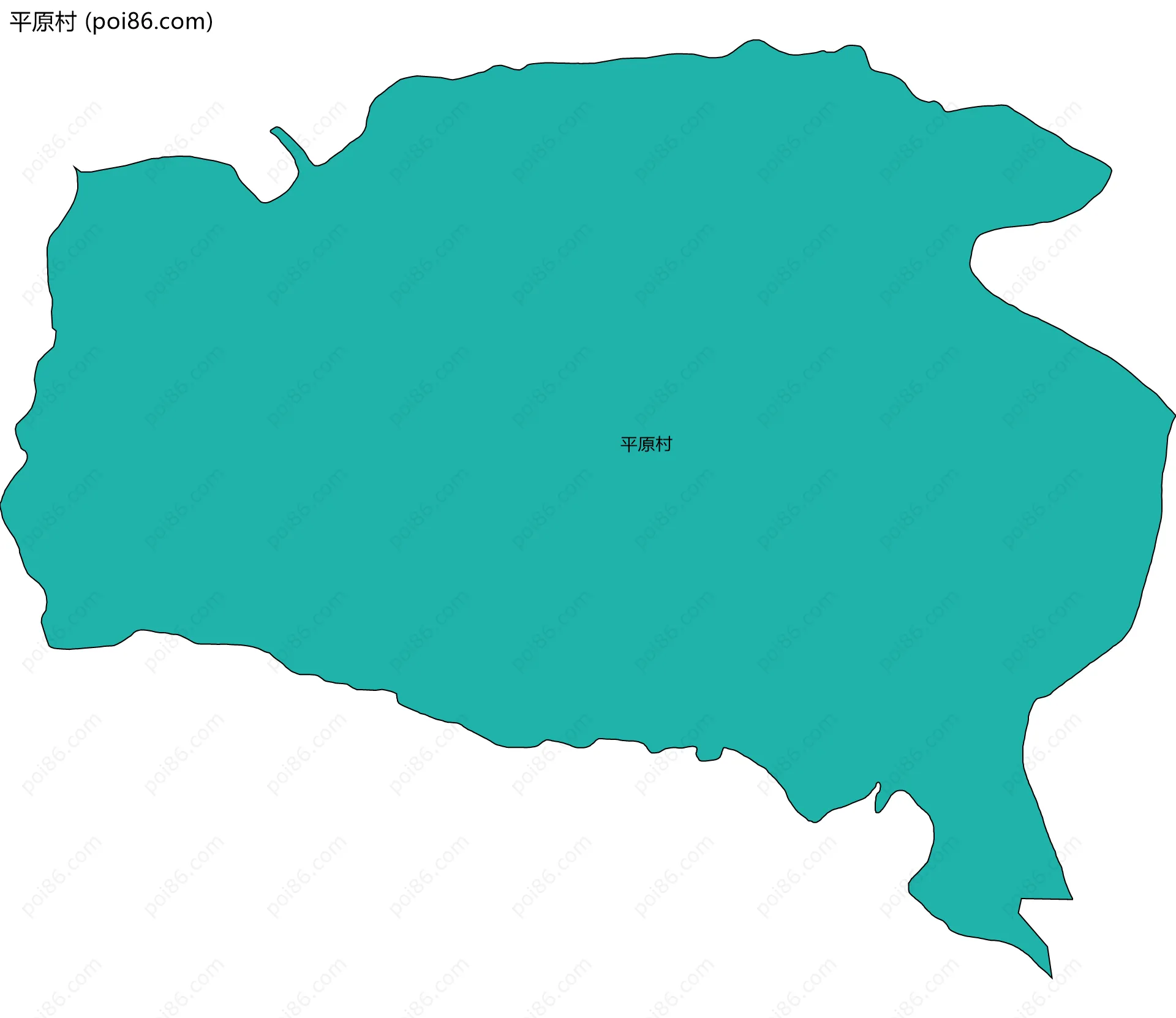 平原村边界地图