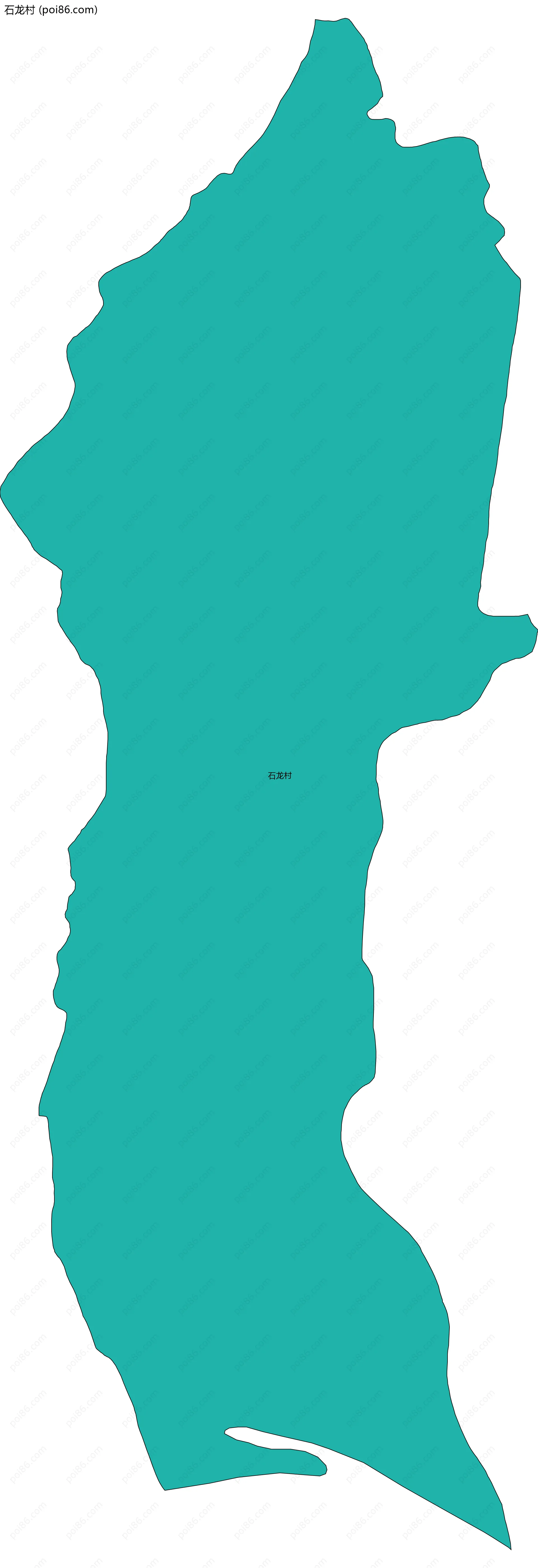 石龙村边界地图