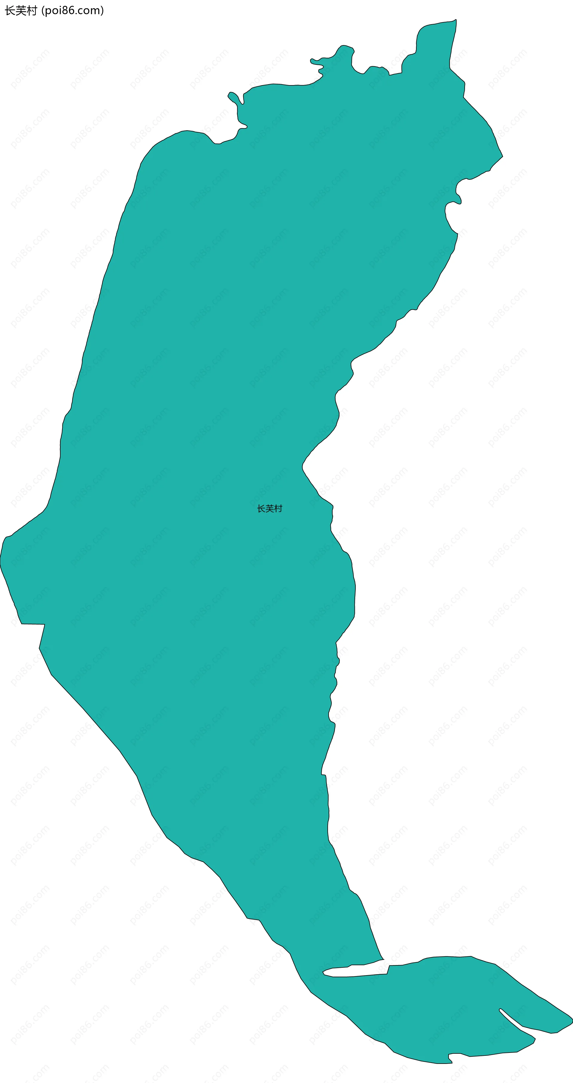 长芙村边界地图