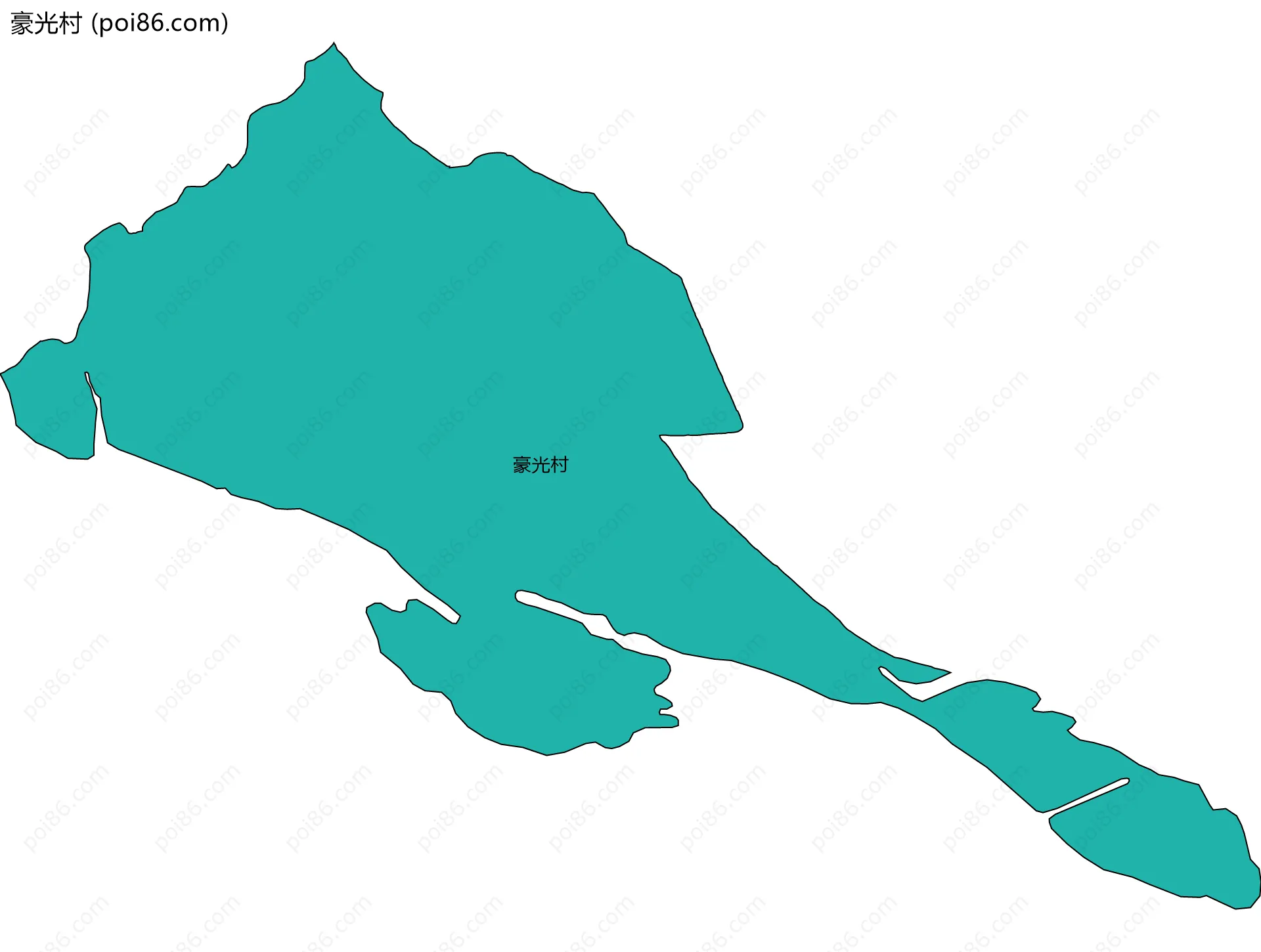 豪光村边界地图