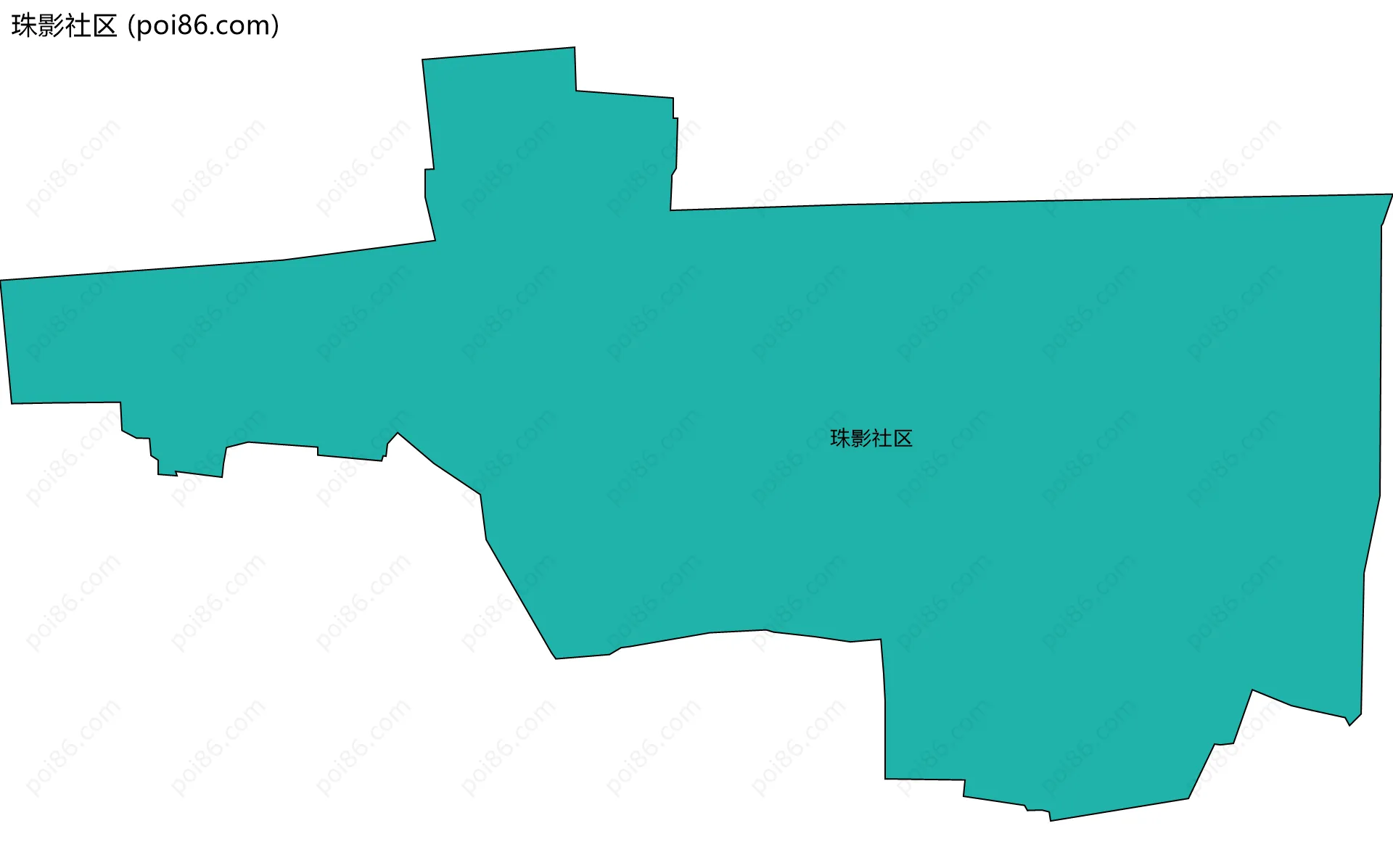 珠影社区边界地图