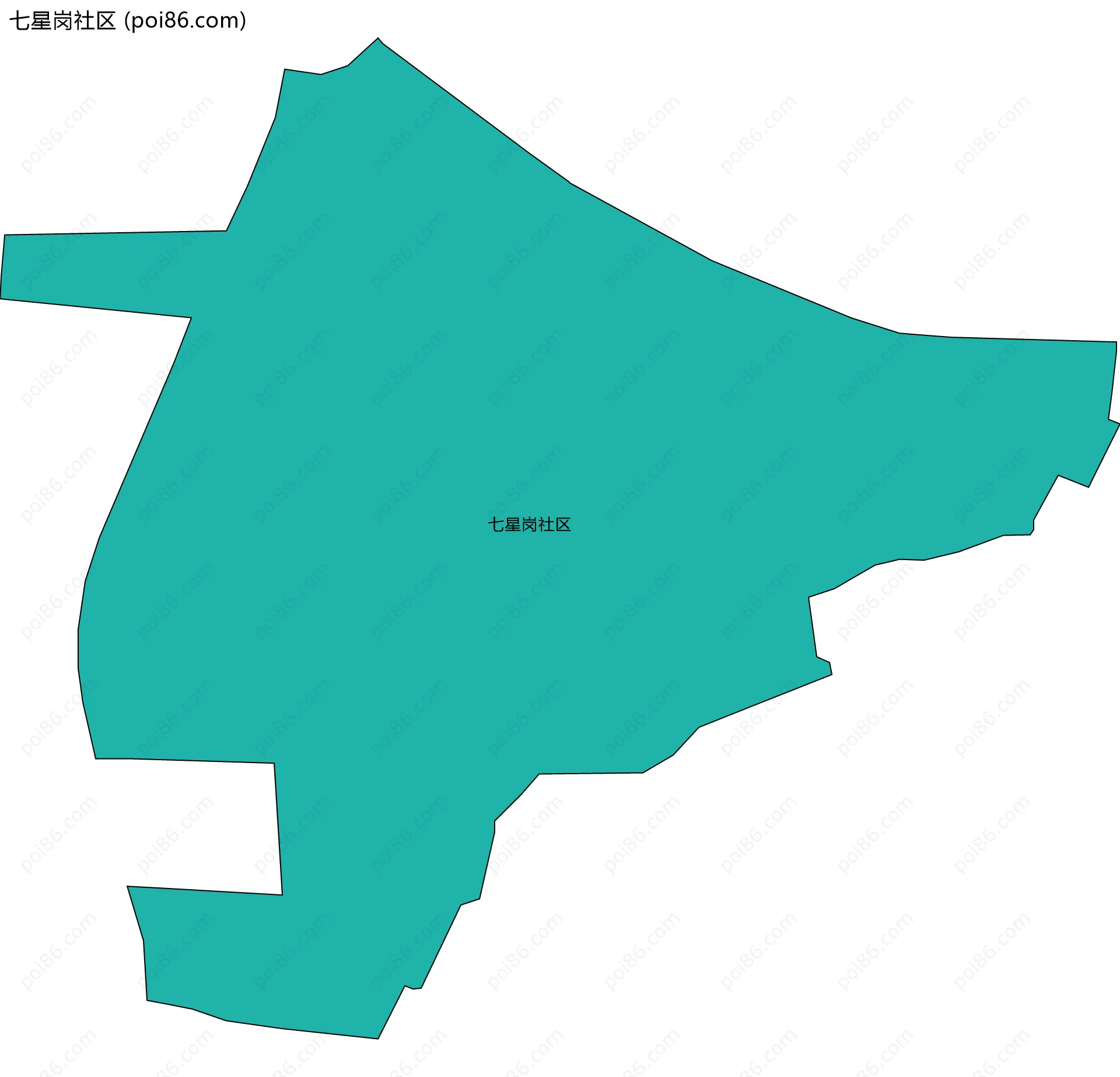七星岗社区边界地图