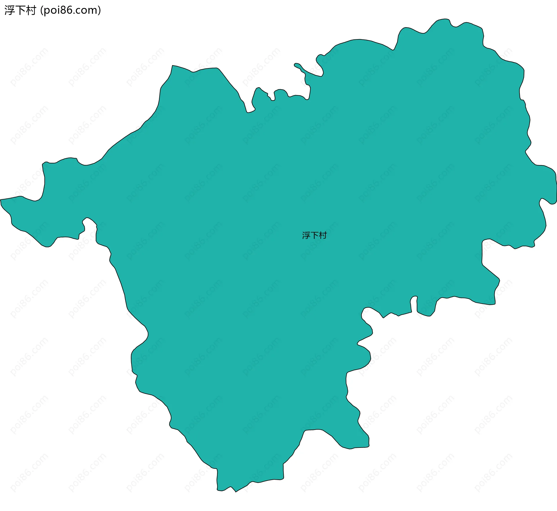 浮下村边界地图