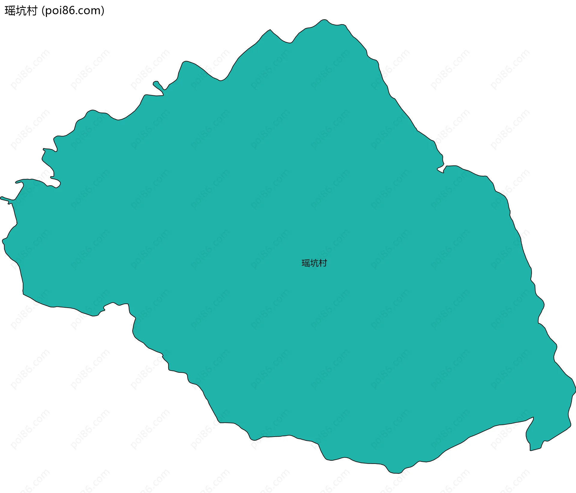 瑶坑村边界地图