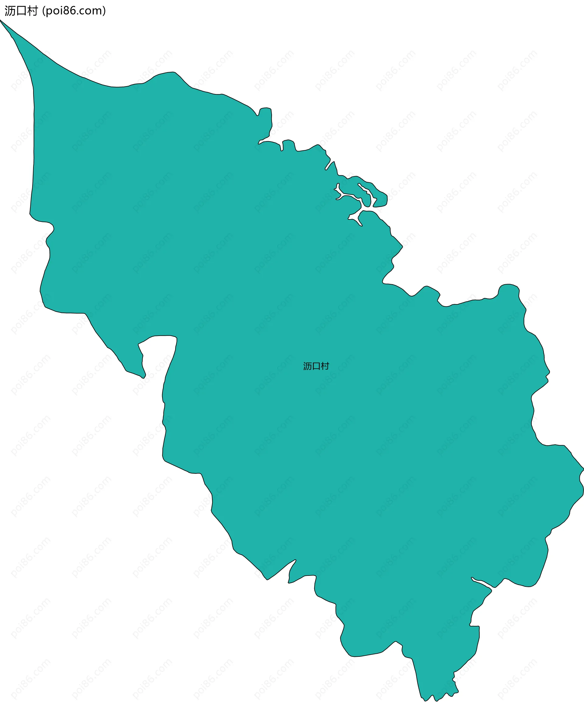 沥口村边界地图