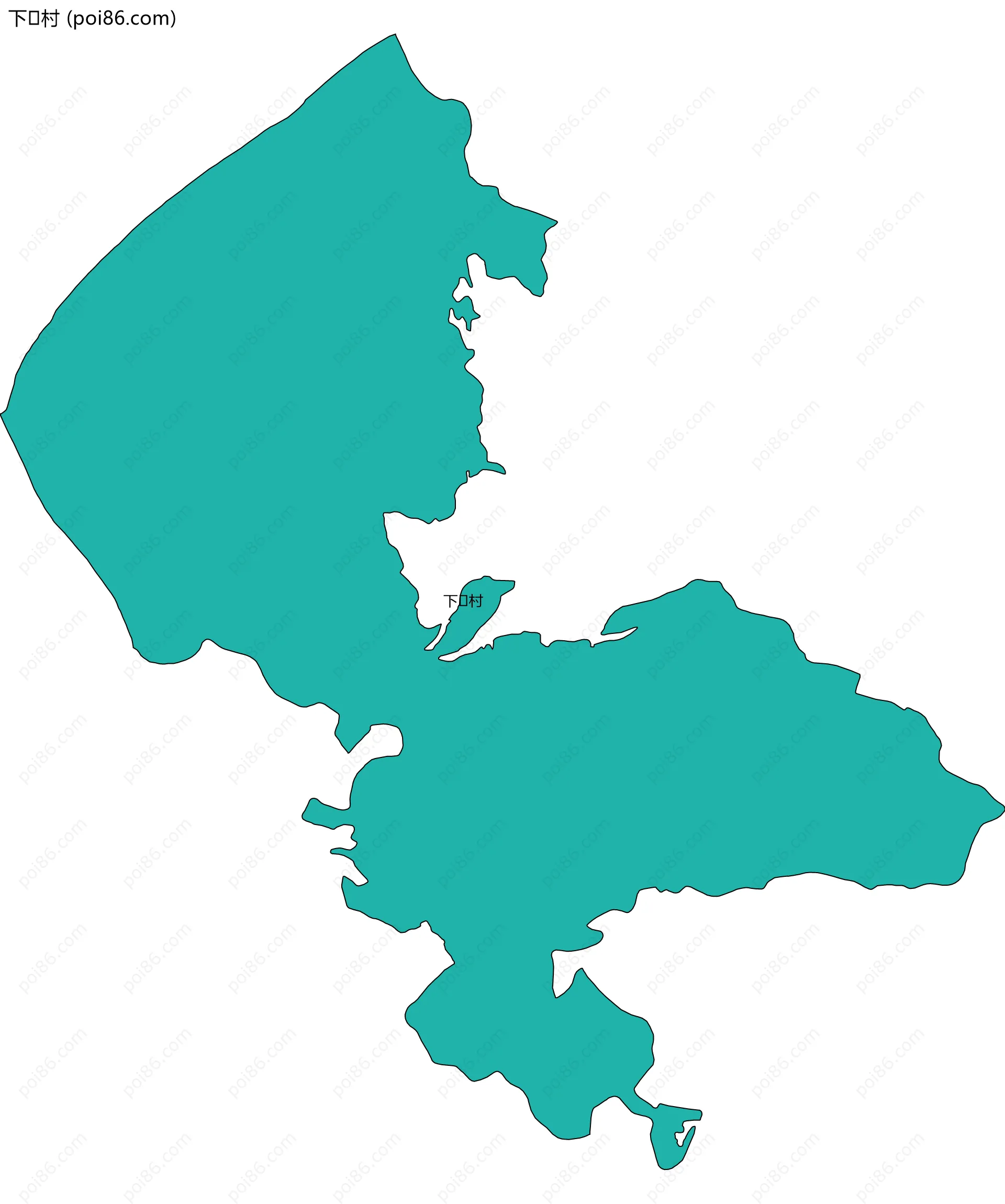 下村边界地图