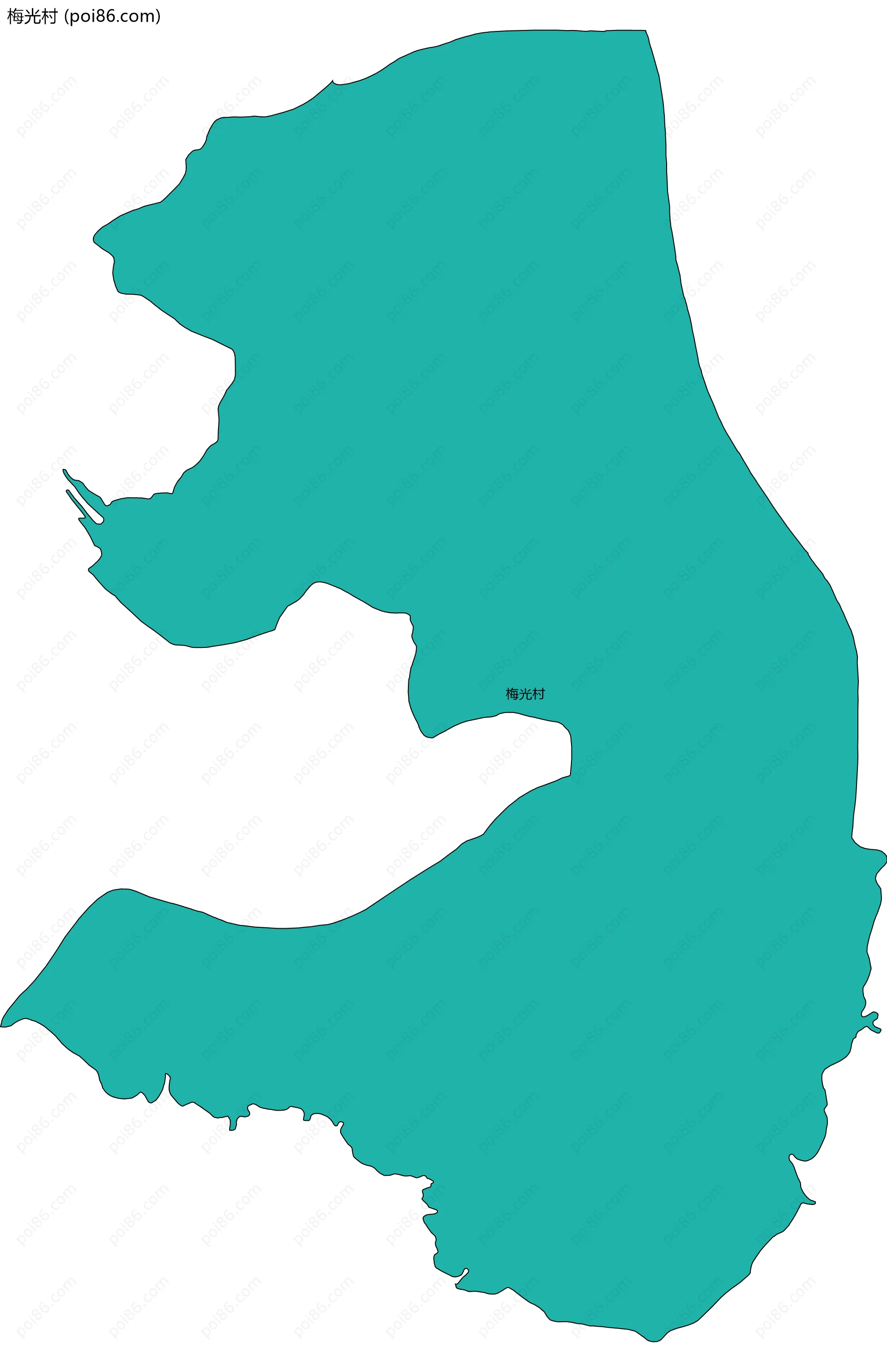 梅光村边界地图