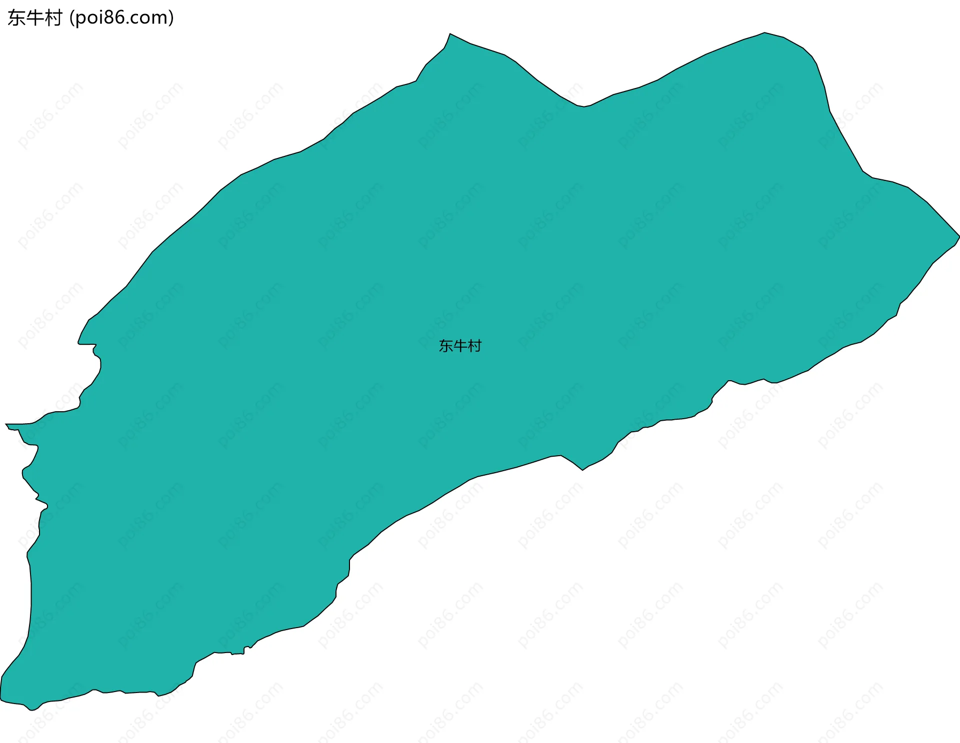 东牛村边界地图