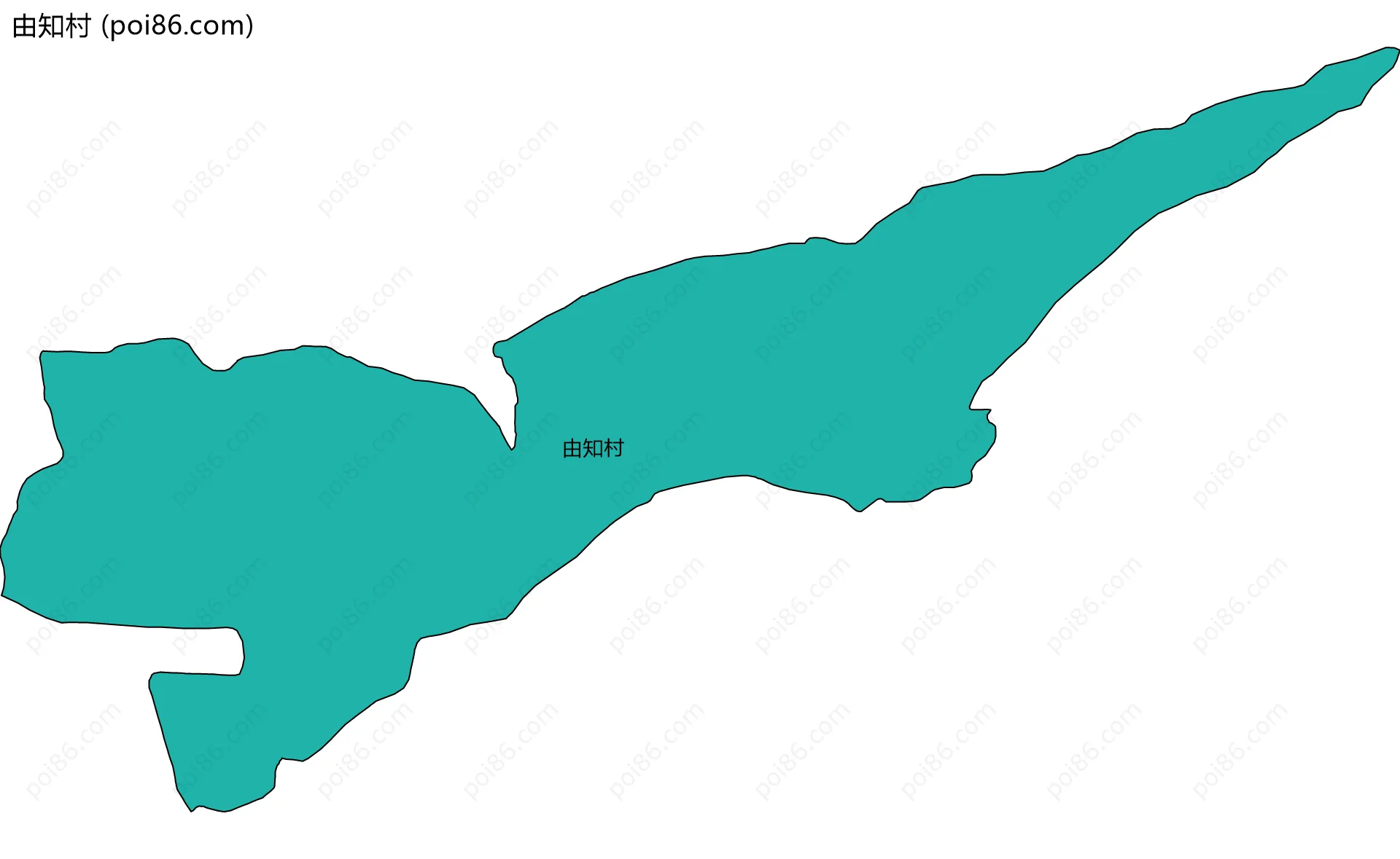 由知村边界地图
