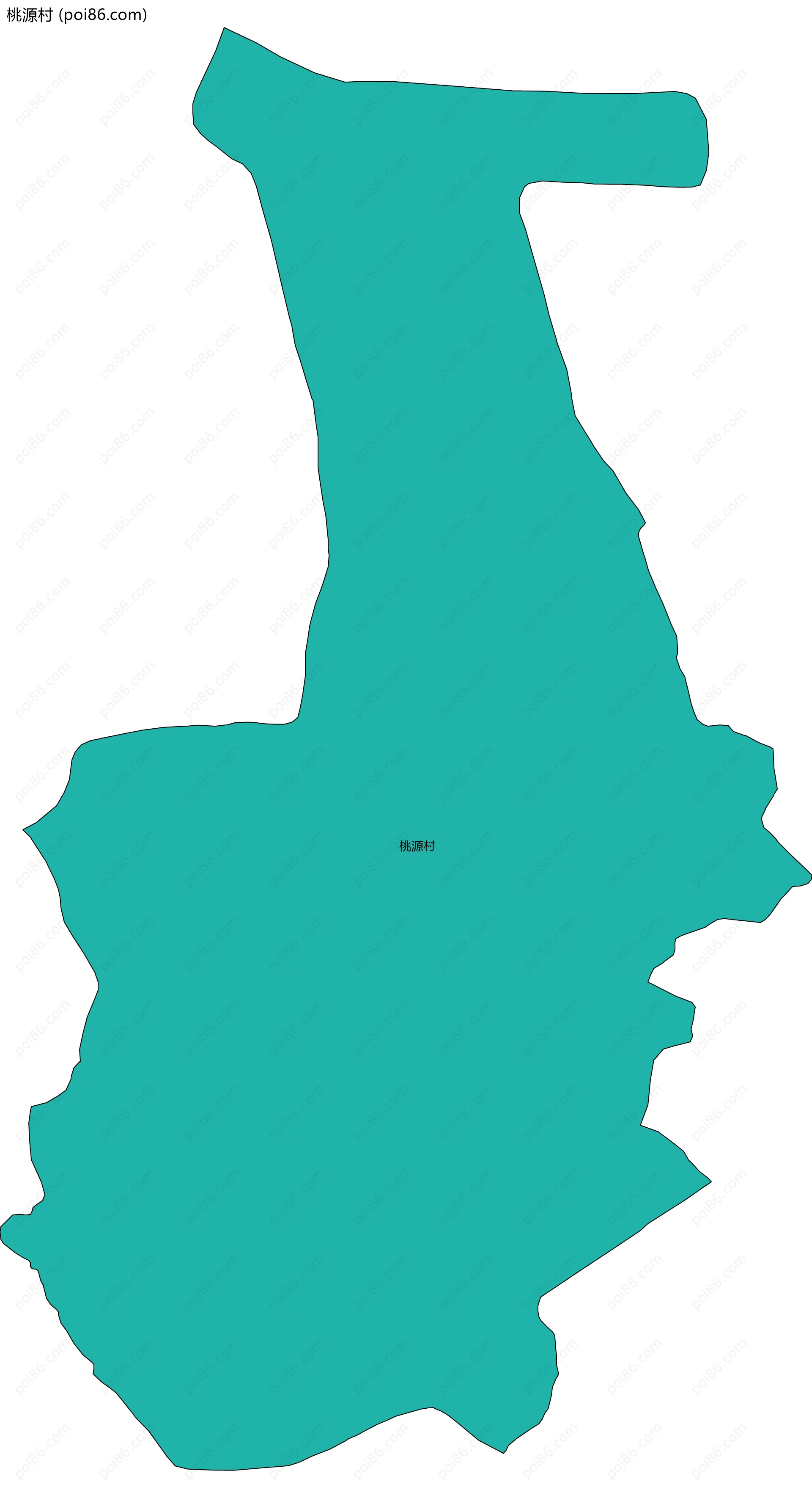 桃源村边界地图