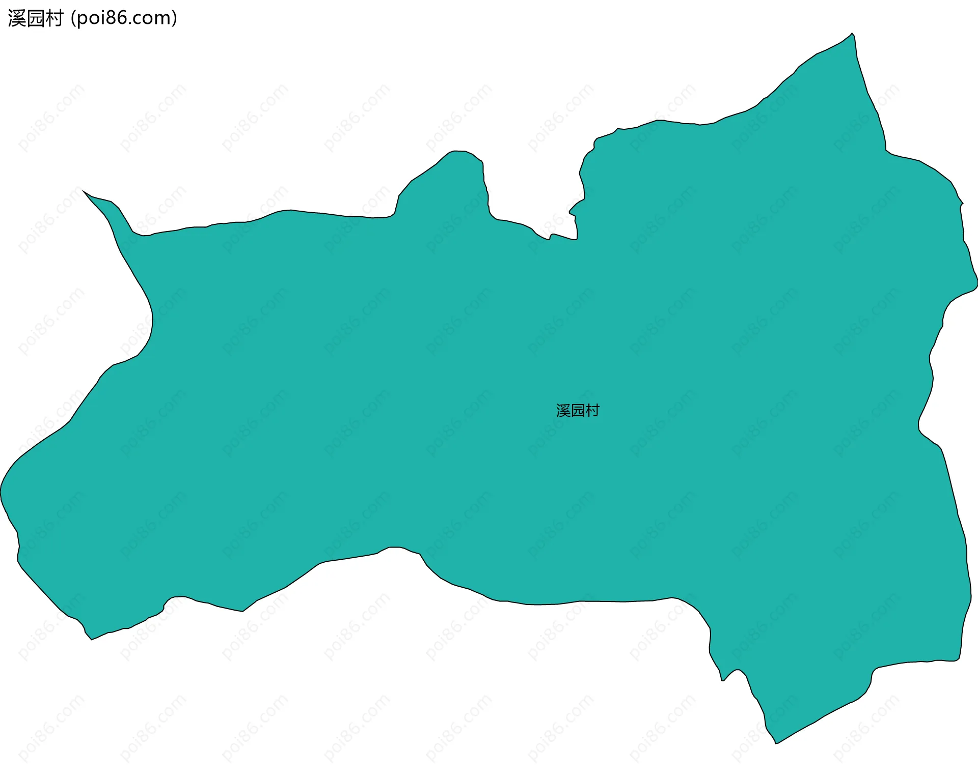溪园村边界地图