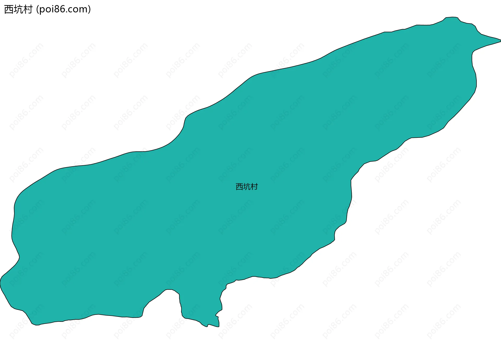 西坑村边界地图