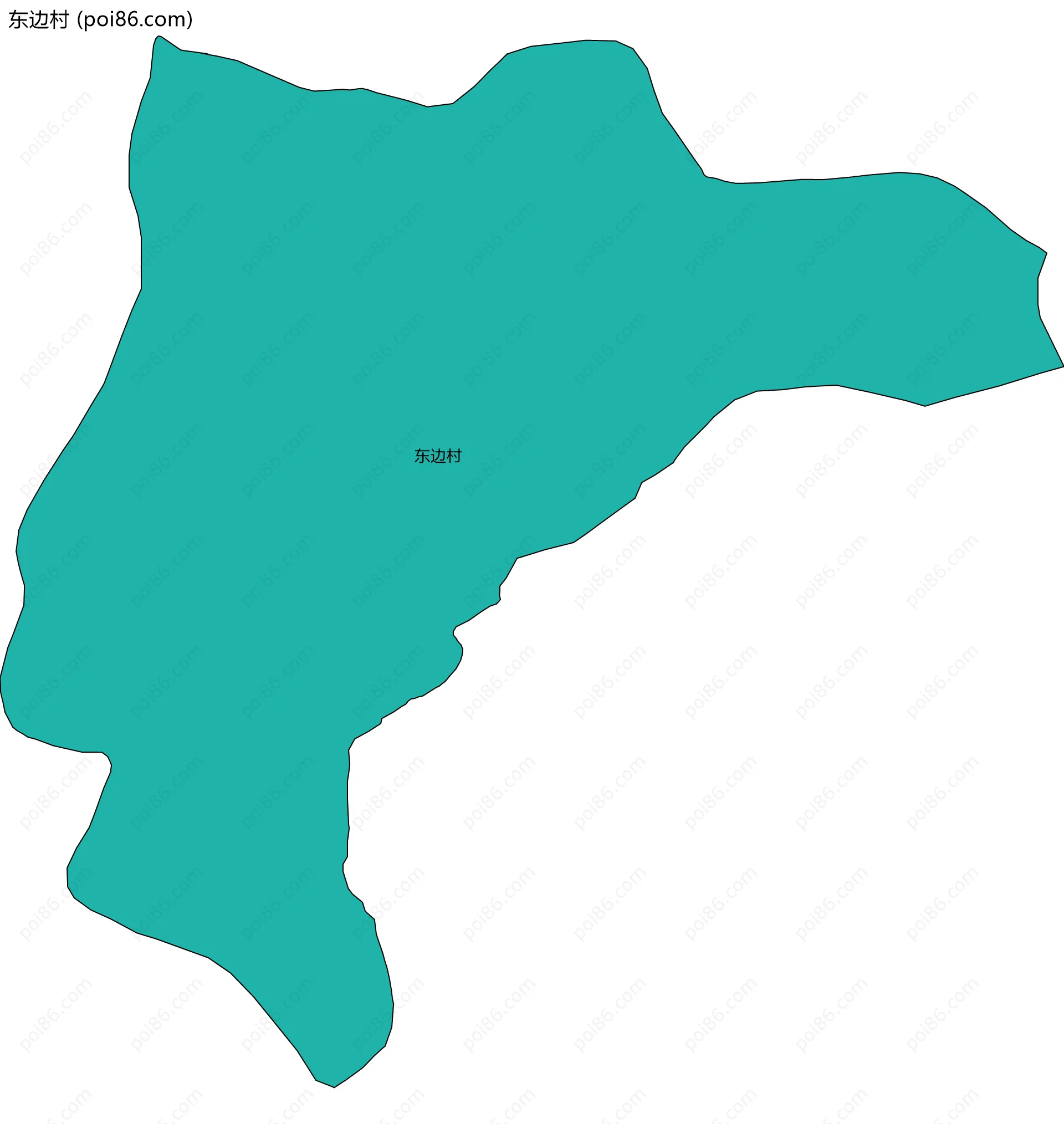 东边村边界地图