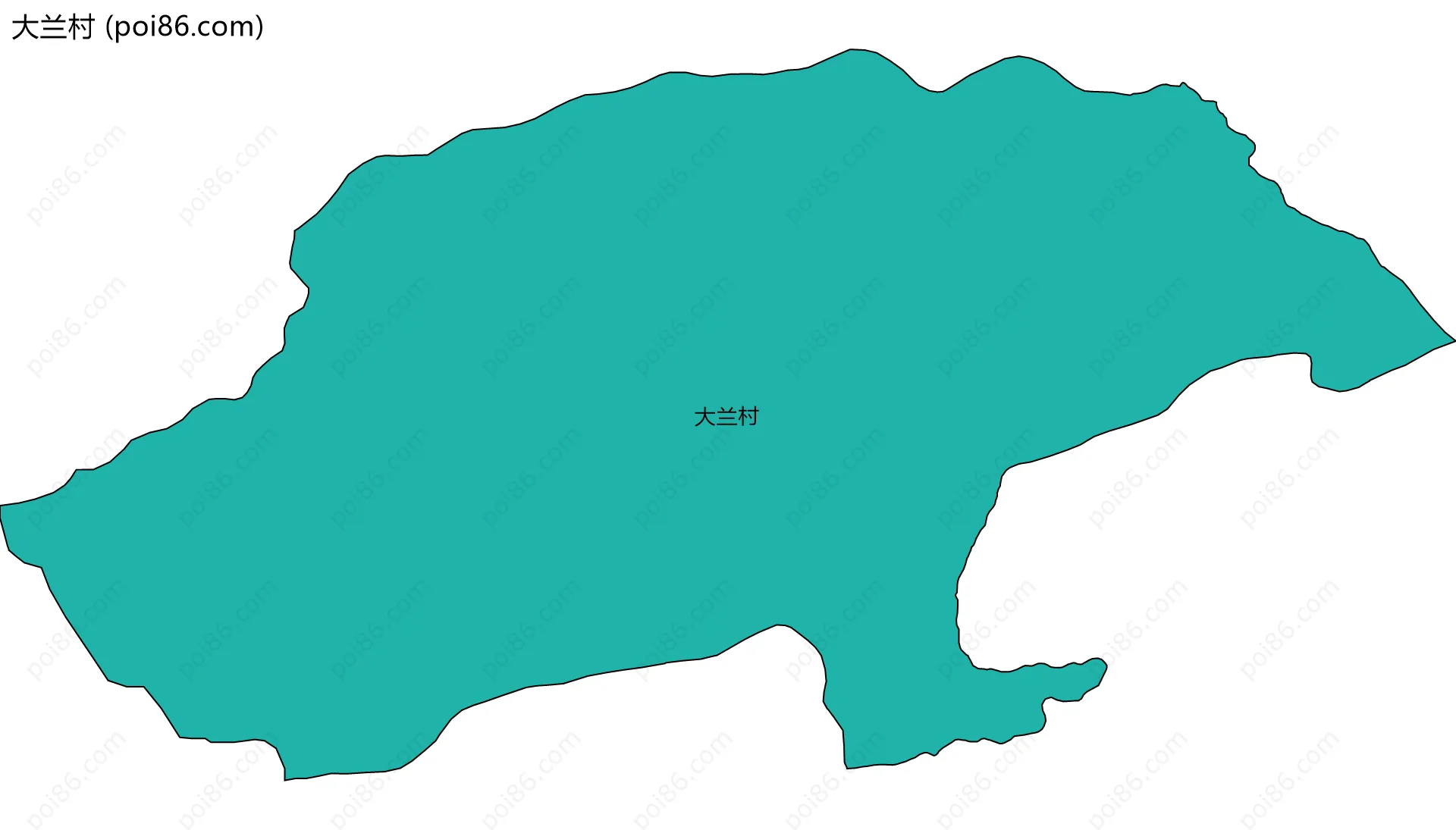 大兰村边界地图