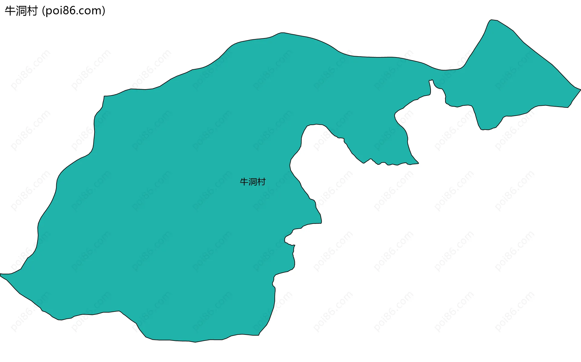 牛洞村边界地图